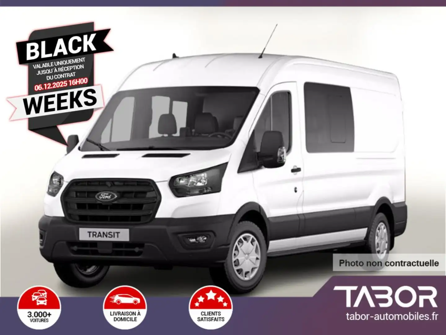 Ford Transit DCiV 350 TDCi 165 RWD L3H2 Trend Blanc - 1