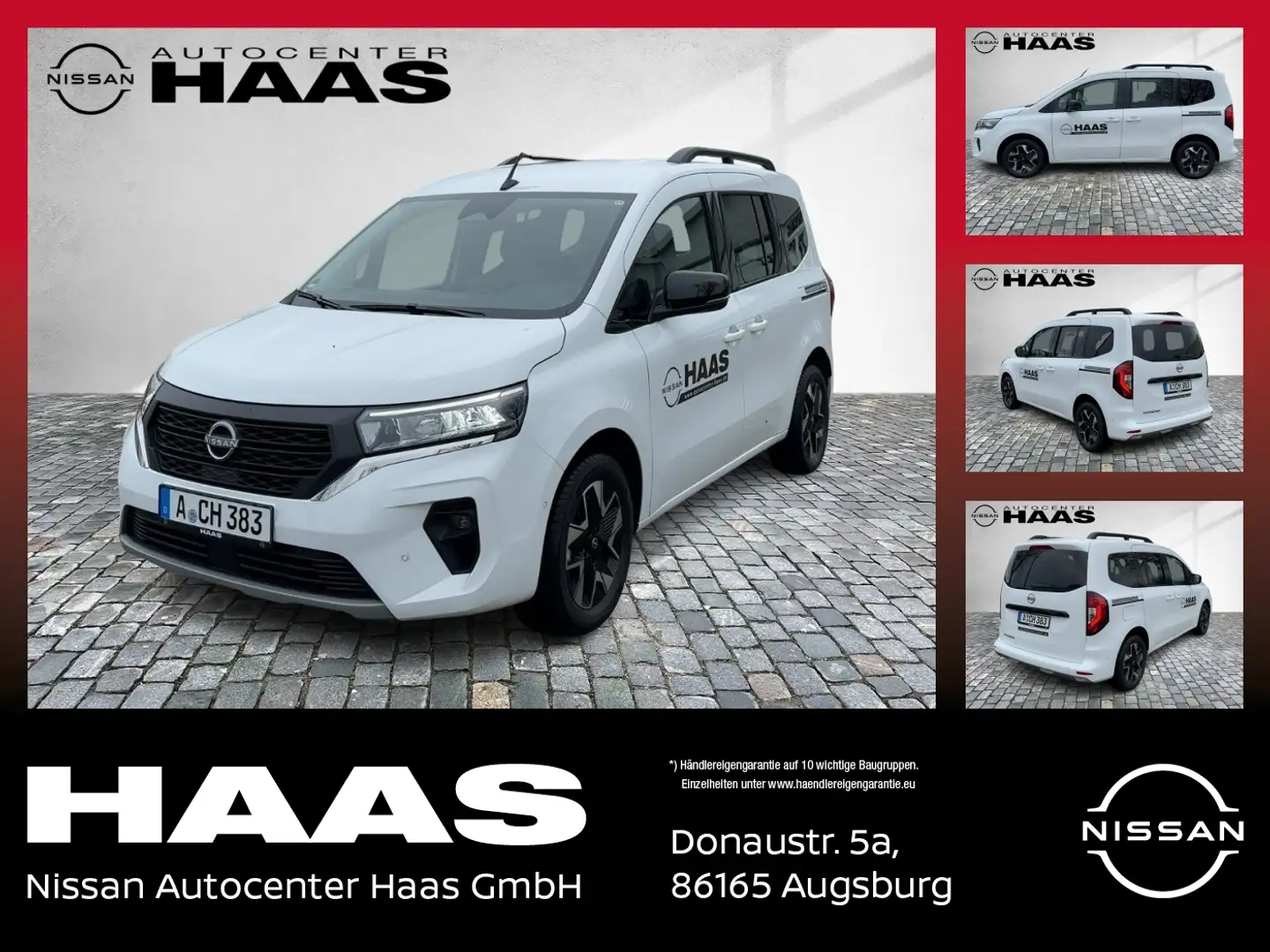 Nissan Townstar Kombi DIG-T 130 L1 Tekna 360 FLA SpurW Weiß - 1