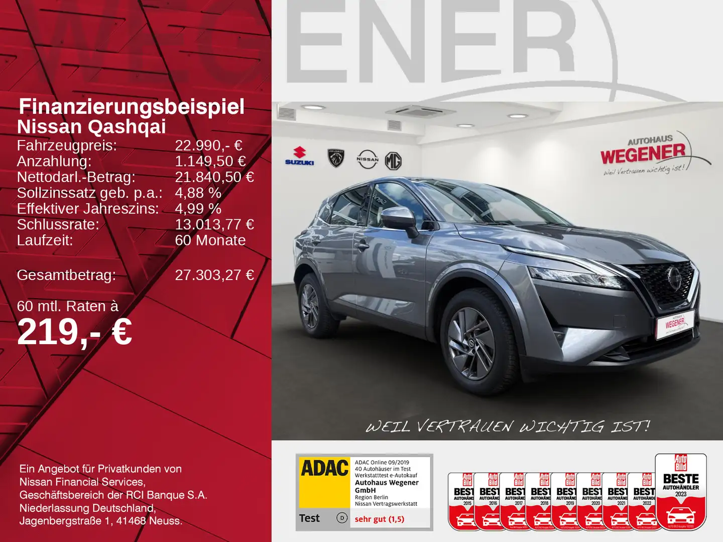 Nissan Qashqai QASHQAI ACENTA AT +NAVI+360KAMERA+ACC+1.HAND+ Gris - 2