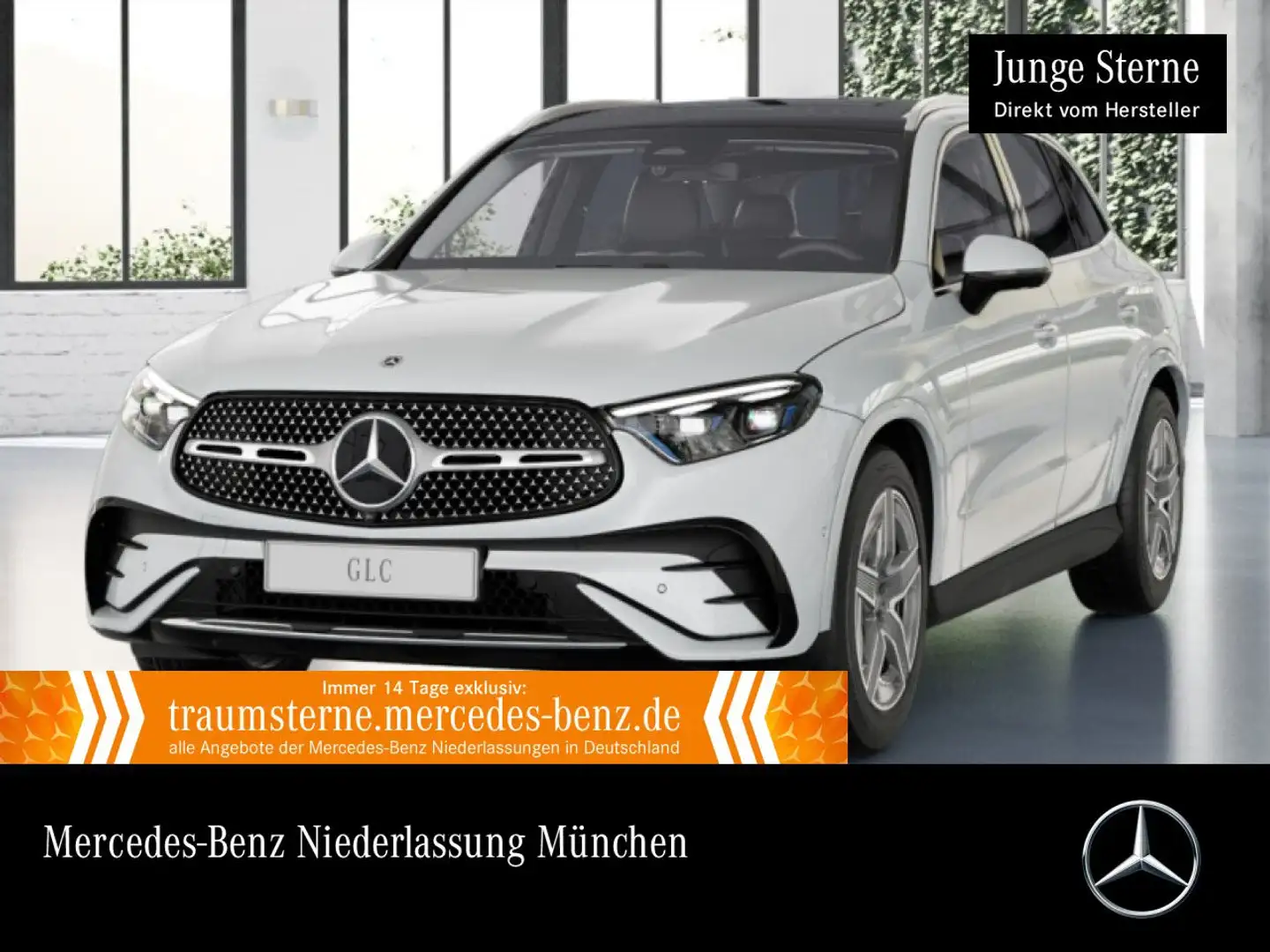 Mercedes-Benz GLC 300 e 4M AMG+PANO+360+AHK+TOTW+KEYLESS+9G Weiß - 1