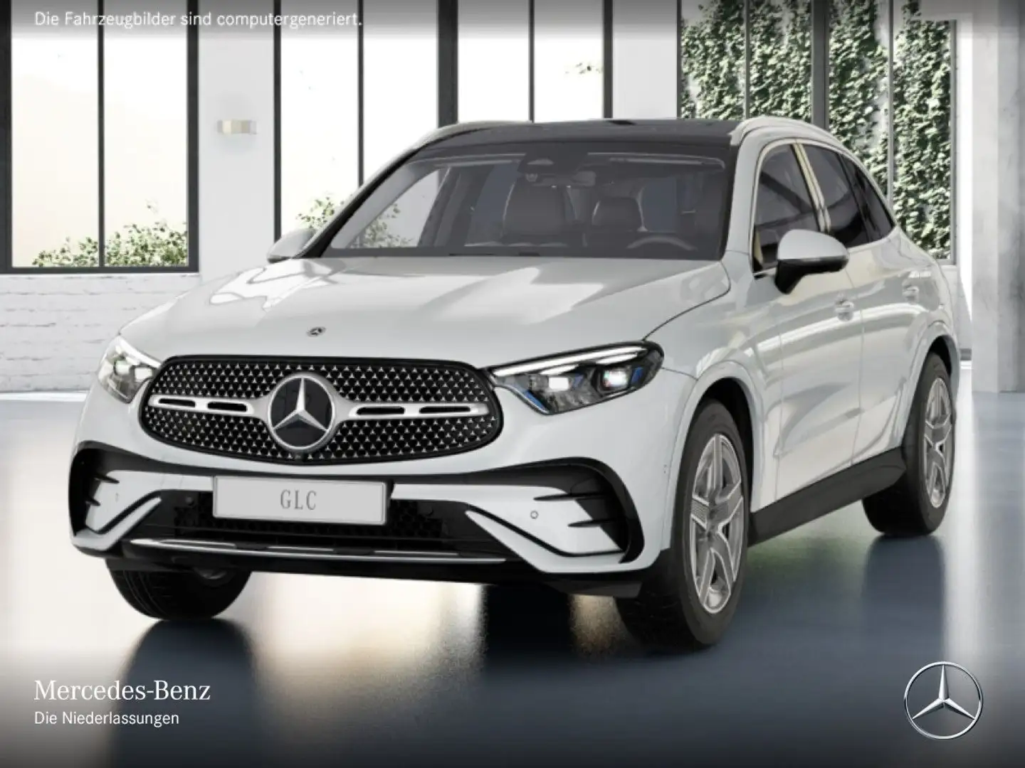 Mercedes-Benz GLC 300 e 4M AMG+PANO+360+AHK+TOTW+KEYLESS+9G Weiß - 2