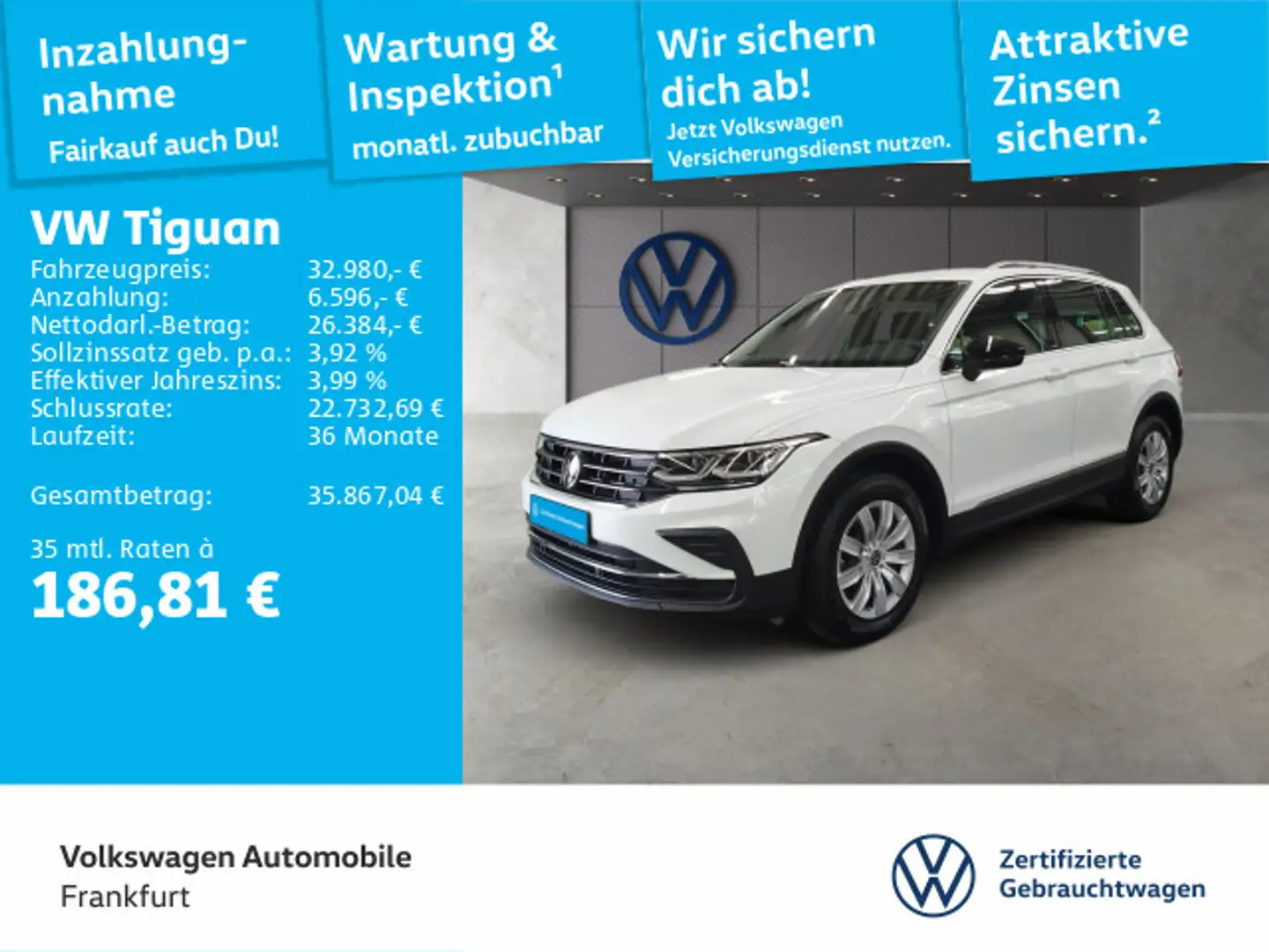 Volkswagen Tiguan 2.0 TDI Move Weiß - 1