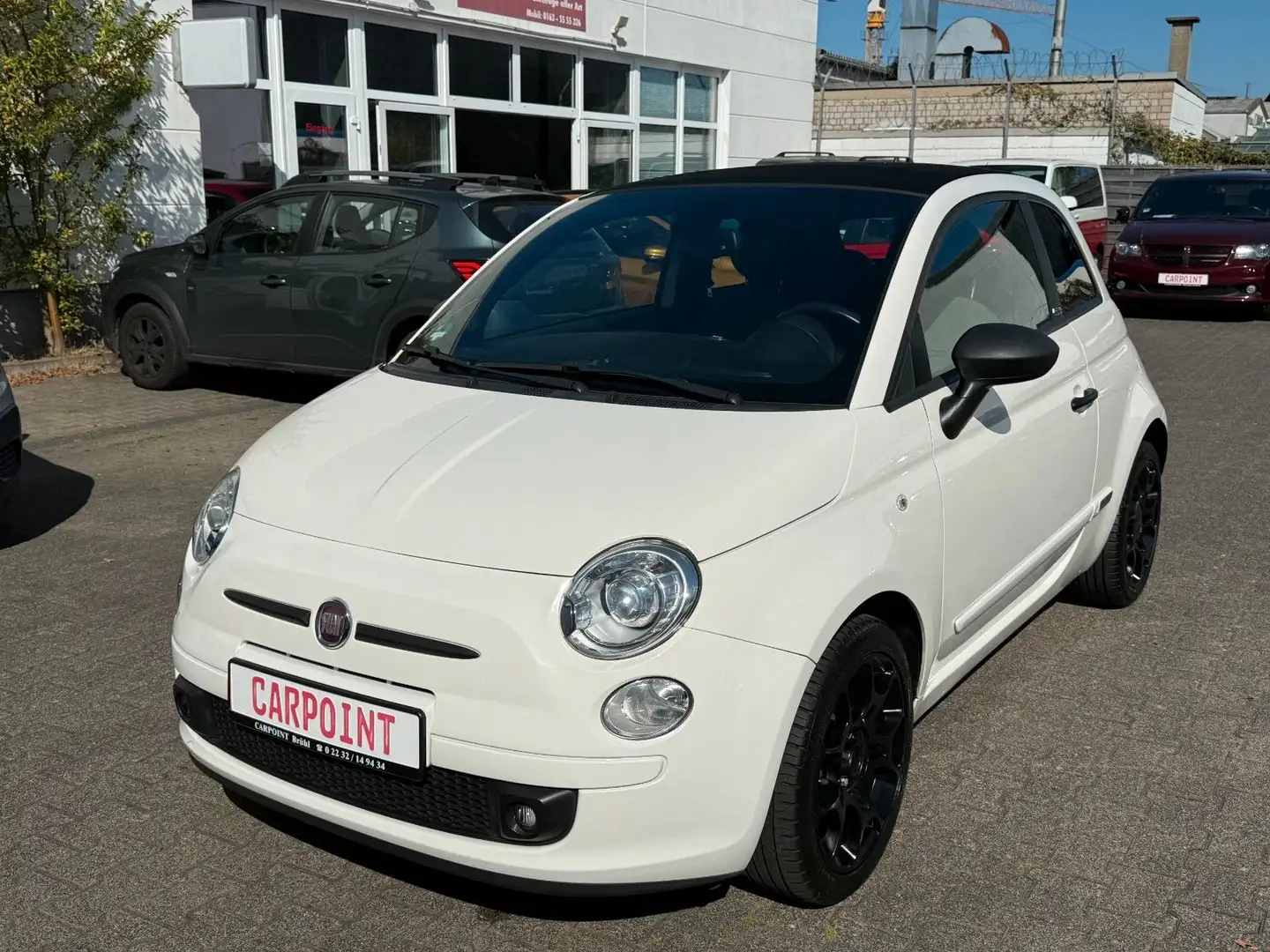 Fiat 500C KLIMA/PDC/TEILLEDER/CABRIO Bianco - 1