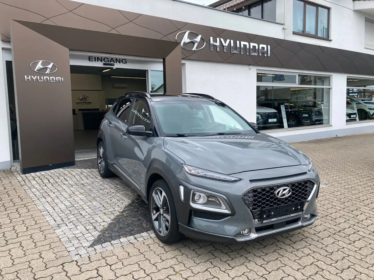 Hyundai KONA 1.0 T-GDi Premium Navi Leder Gris - 1