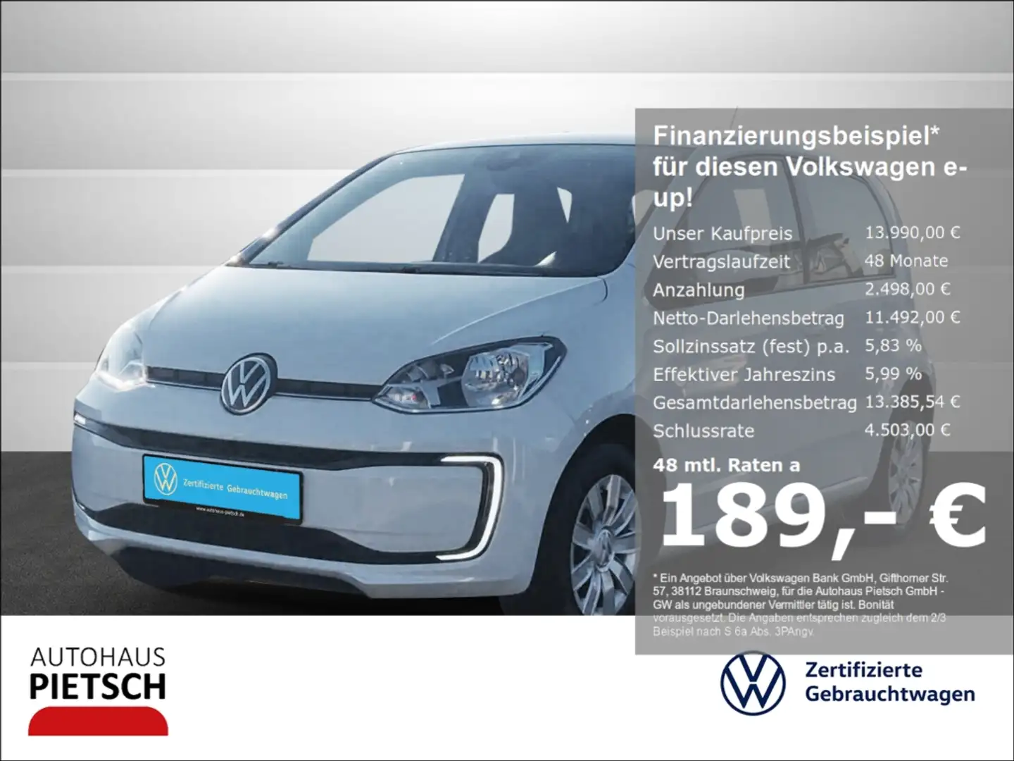 Volkswagen e-up! move-up! Bluetooth e-sound Weiß - 1