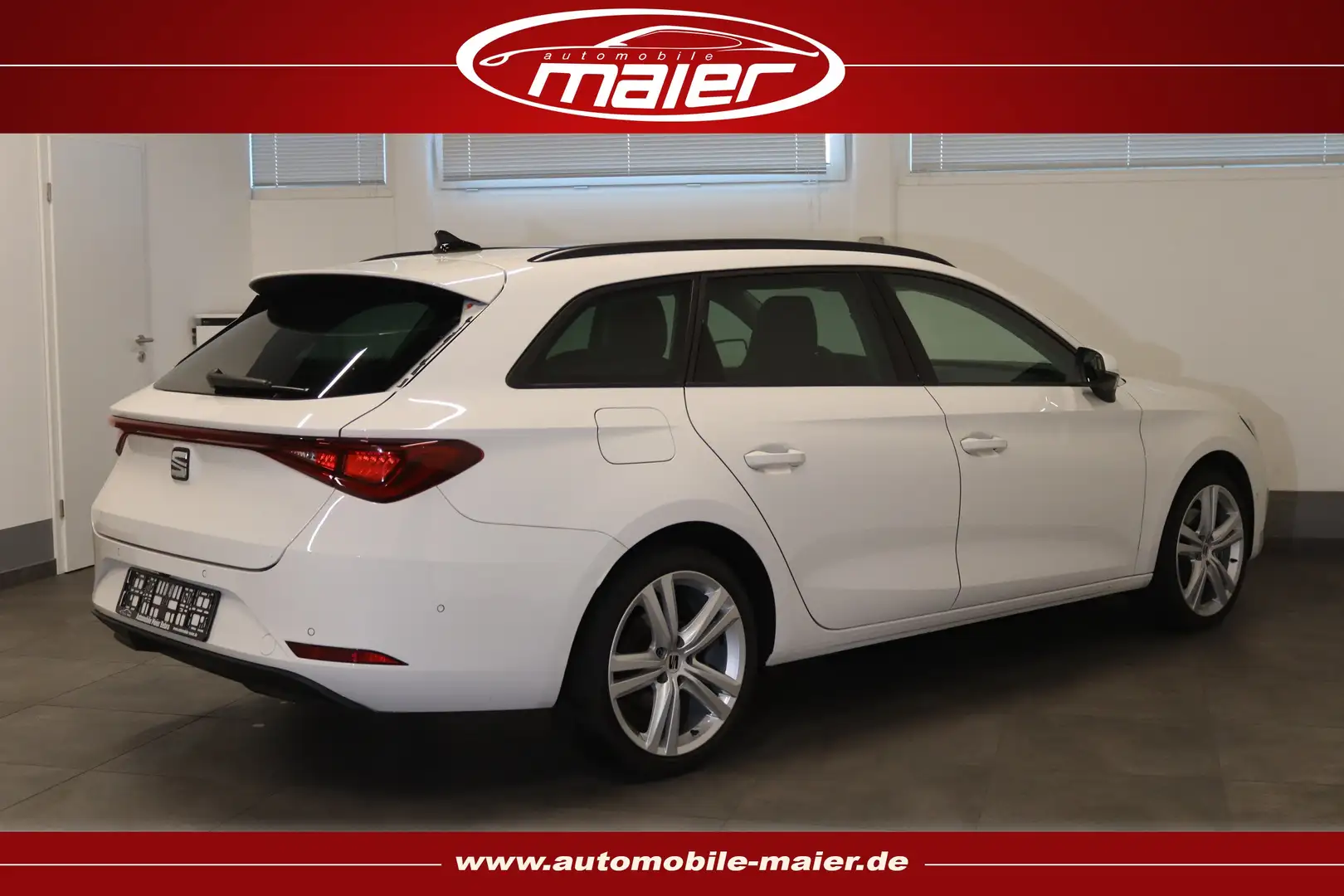 SEAT Leon 2.0 TDI Style-Virtual-Navi-Pano-AHK-ACC-LED Blanc - 2