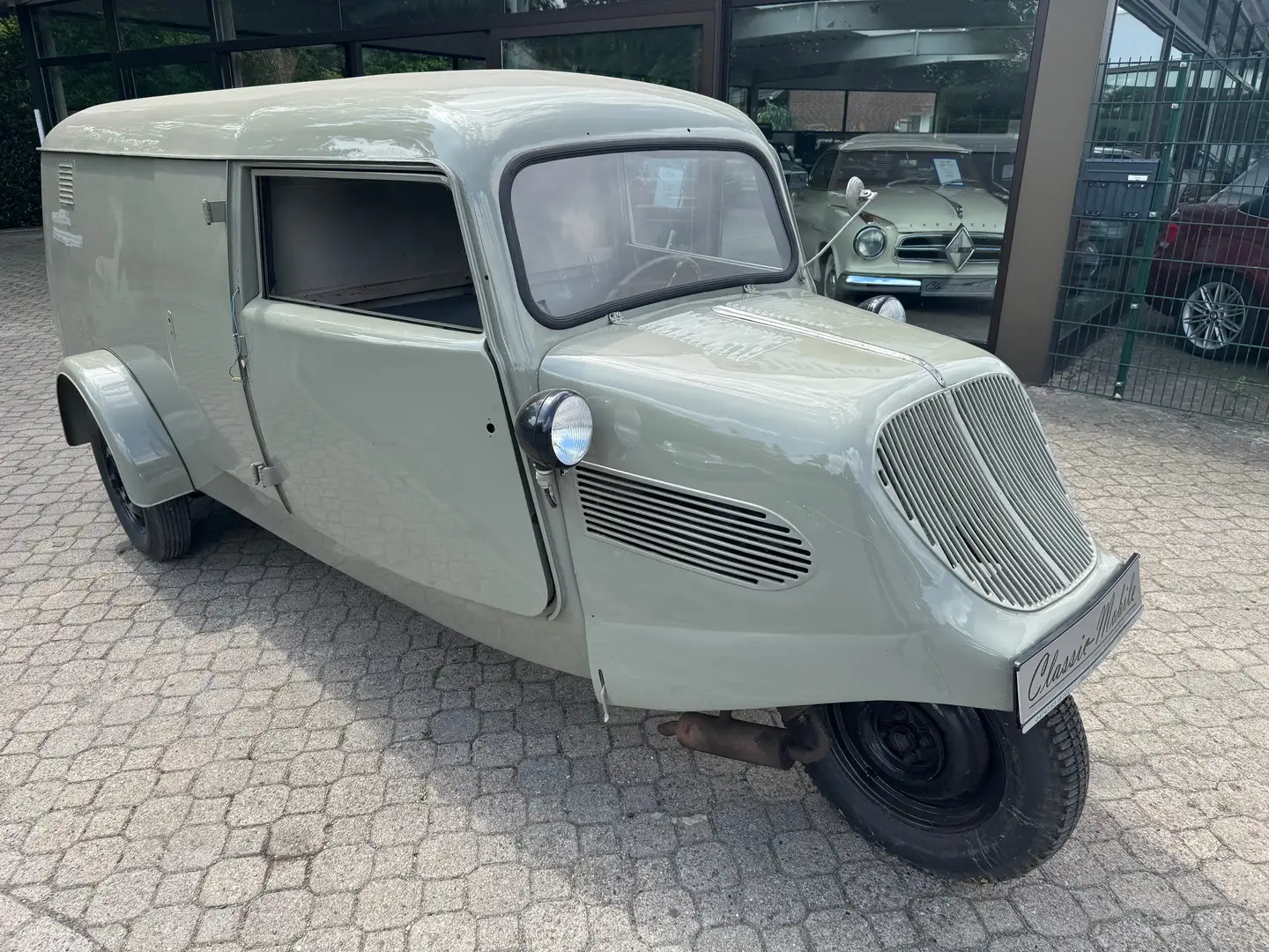 Oldtimer Tempo Hanseat Lieferwagen Dreirad *Kasten*fester Aufbau* Grau - 1