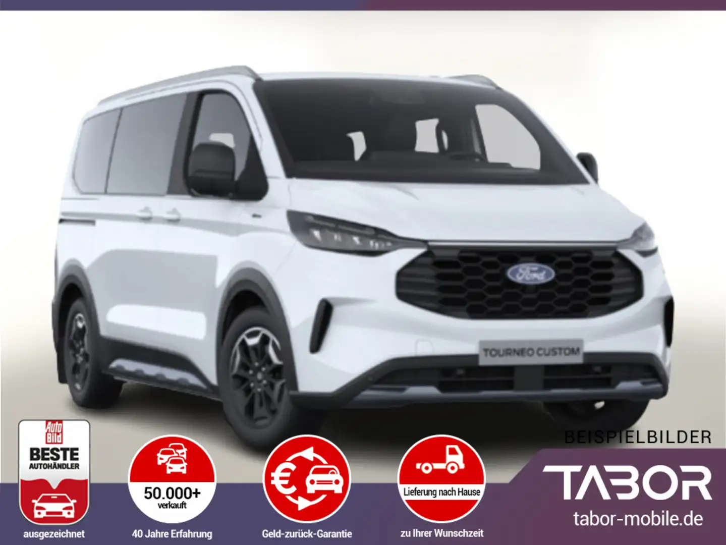 Ford Tourneo Custom 2.0 TDCi 170 Aut Active 320L1 ACC Weiß - 1