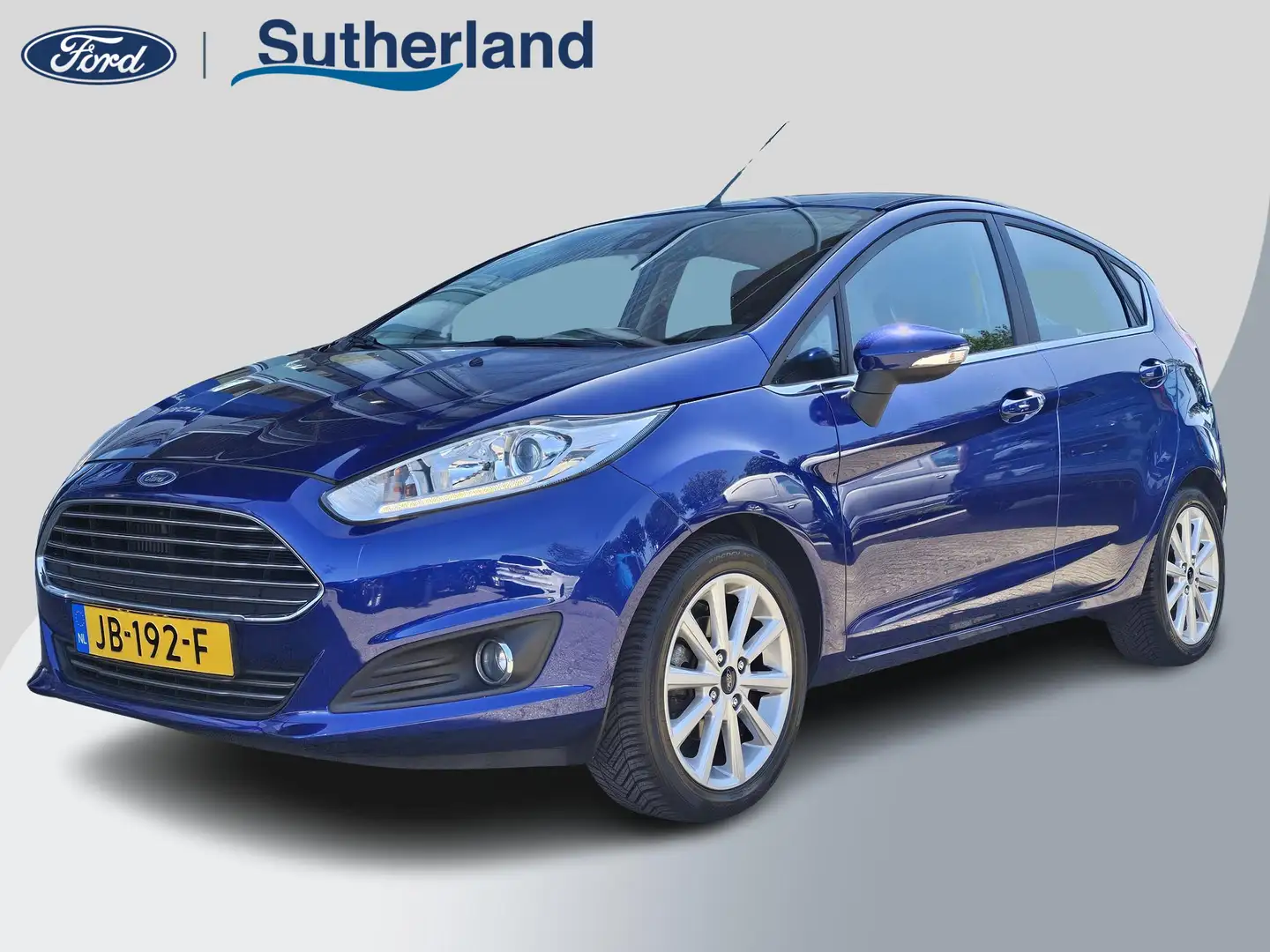 Ford Fiesta 1.0 EcoBoost Titanium | 100pk | Trekhaak | Cruisec Blauw - 1