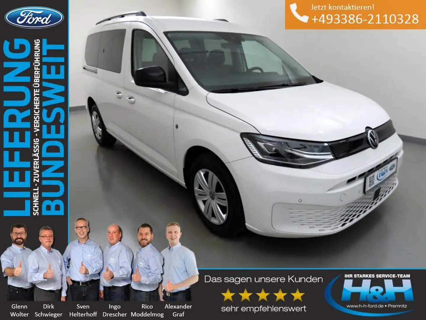 Volkswagen Caddy Maxi 2.0 TDI DSG LED+AHK+ACC+SHZ Blanco - 1