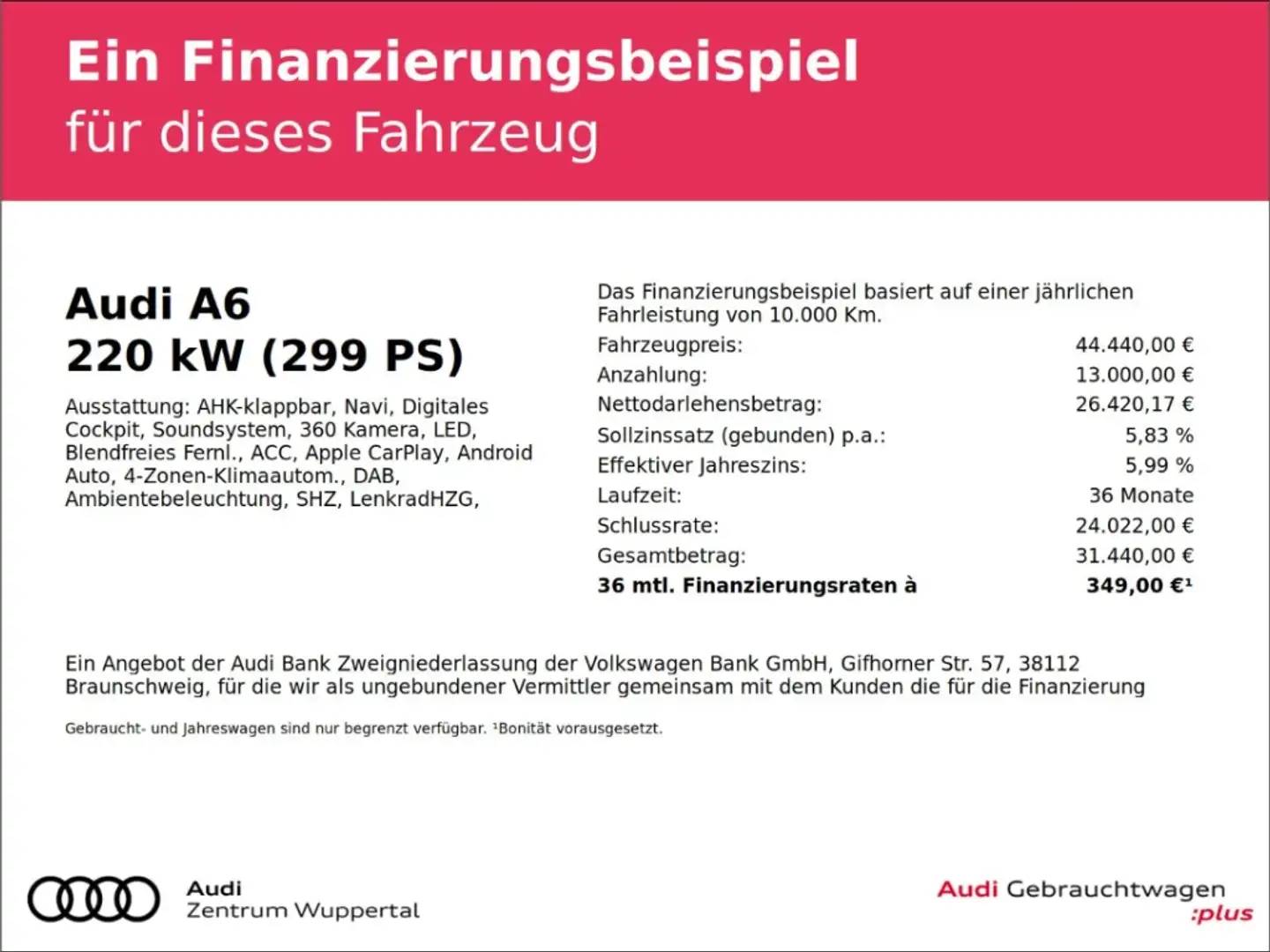 Audi A6 Limousine 50 TFSI E QUATTRO KAMERA ACC AHK PDC VO& Blau - 2