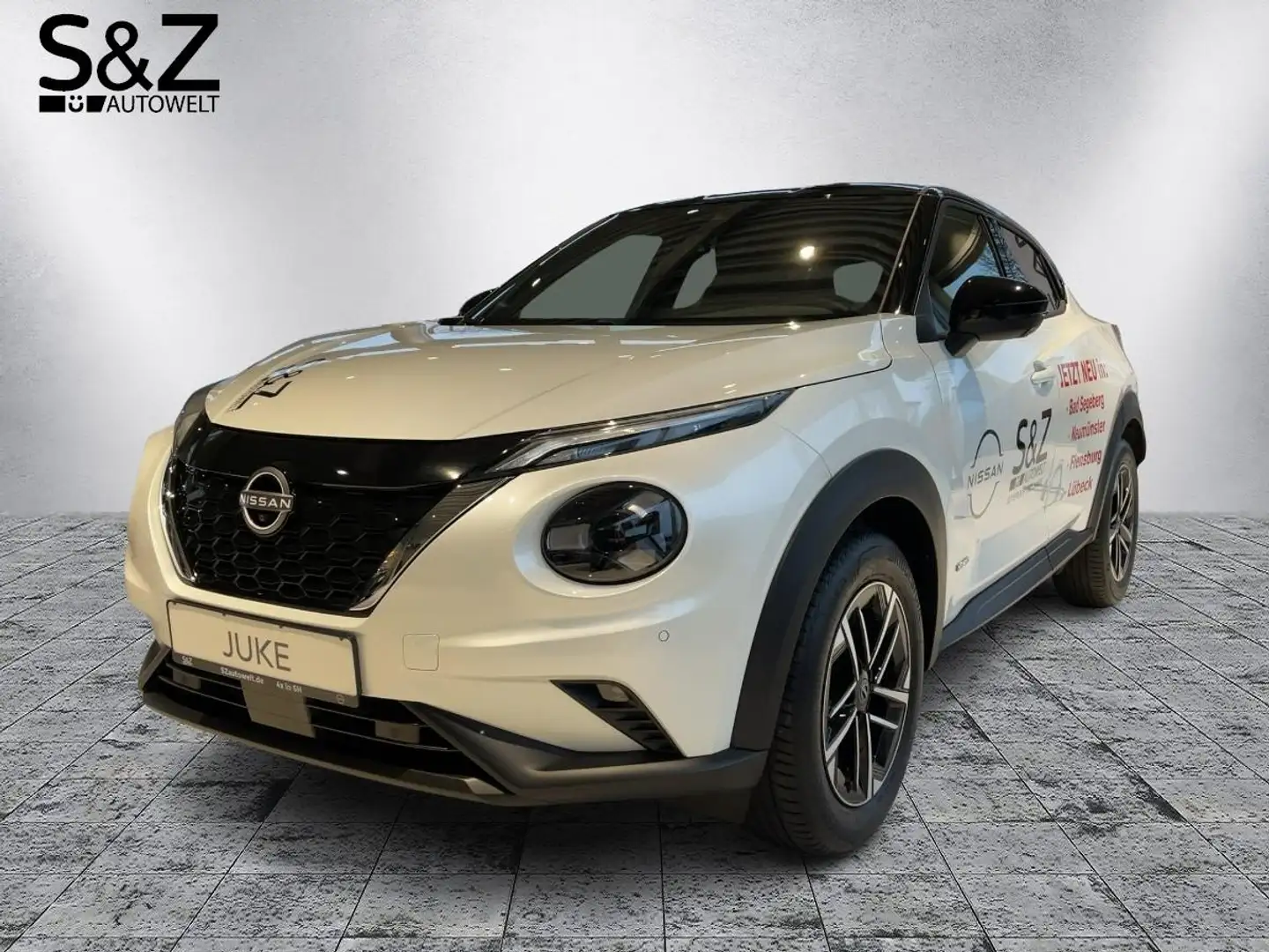 Nissan Juke N-Connecta HYBRID 143PS Autom. Kamera/Navi/Tempoautomat Weiß - 1