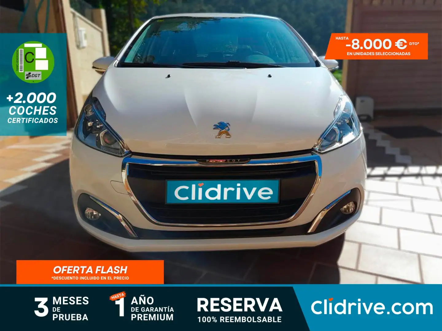 Peugeot 208 1.6BlueHDi Style 75 Blanc - 1
