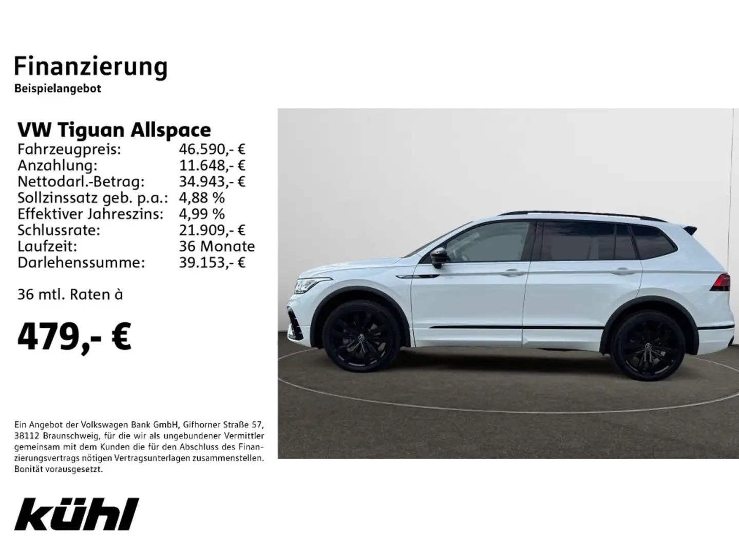 Volkswagen Tiguan Allspace 2.0 TDI DSG 4M R-Line Navi,Black Weiß - 2