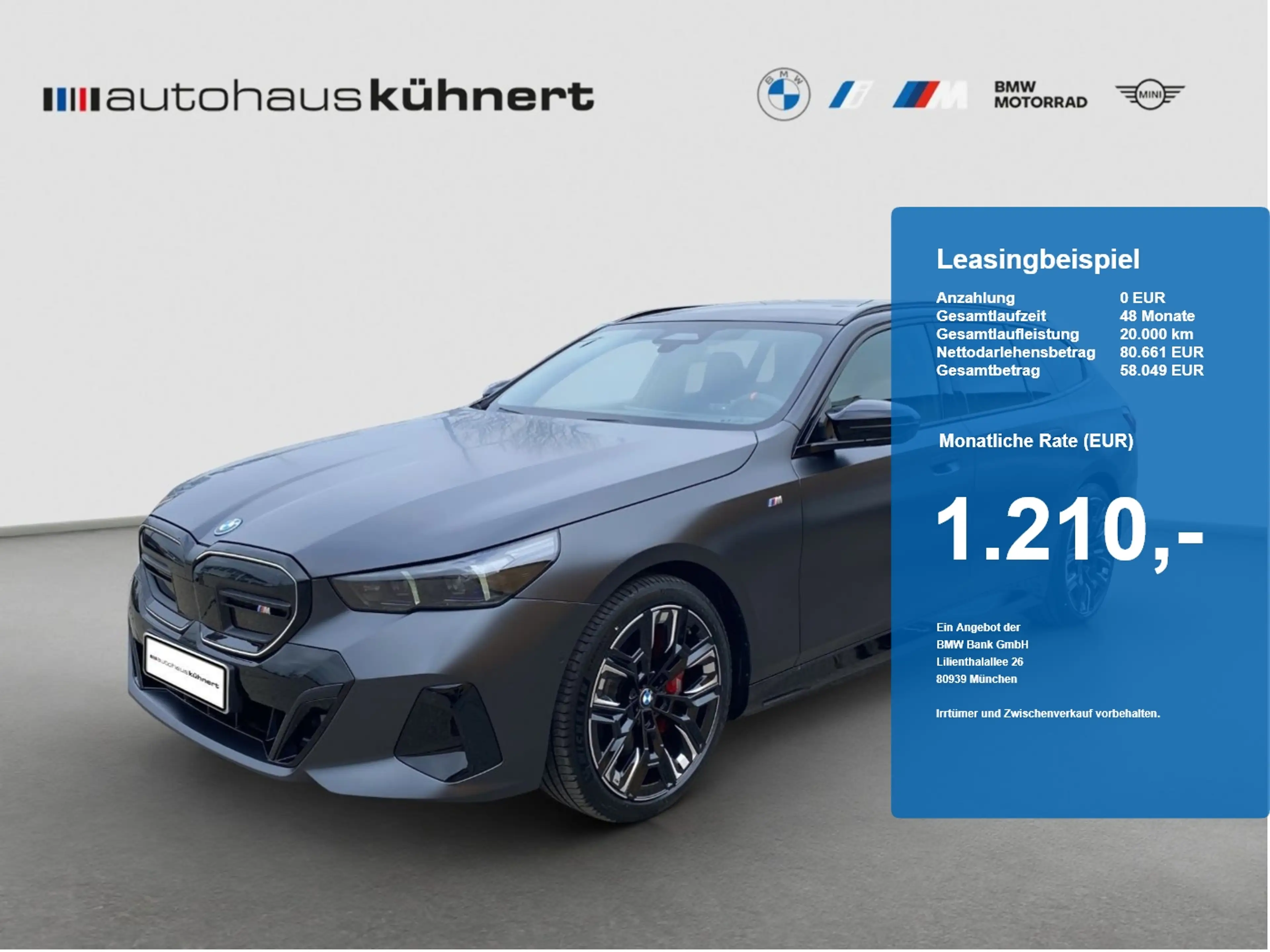 BMW i5 M60 xDr. Tour. UPE 123.060€ M Sport Pro PanoSD