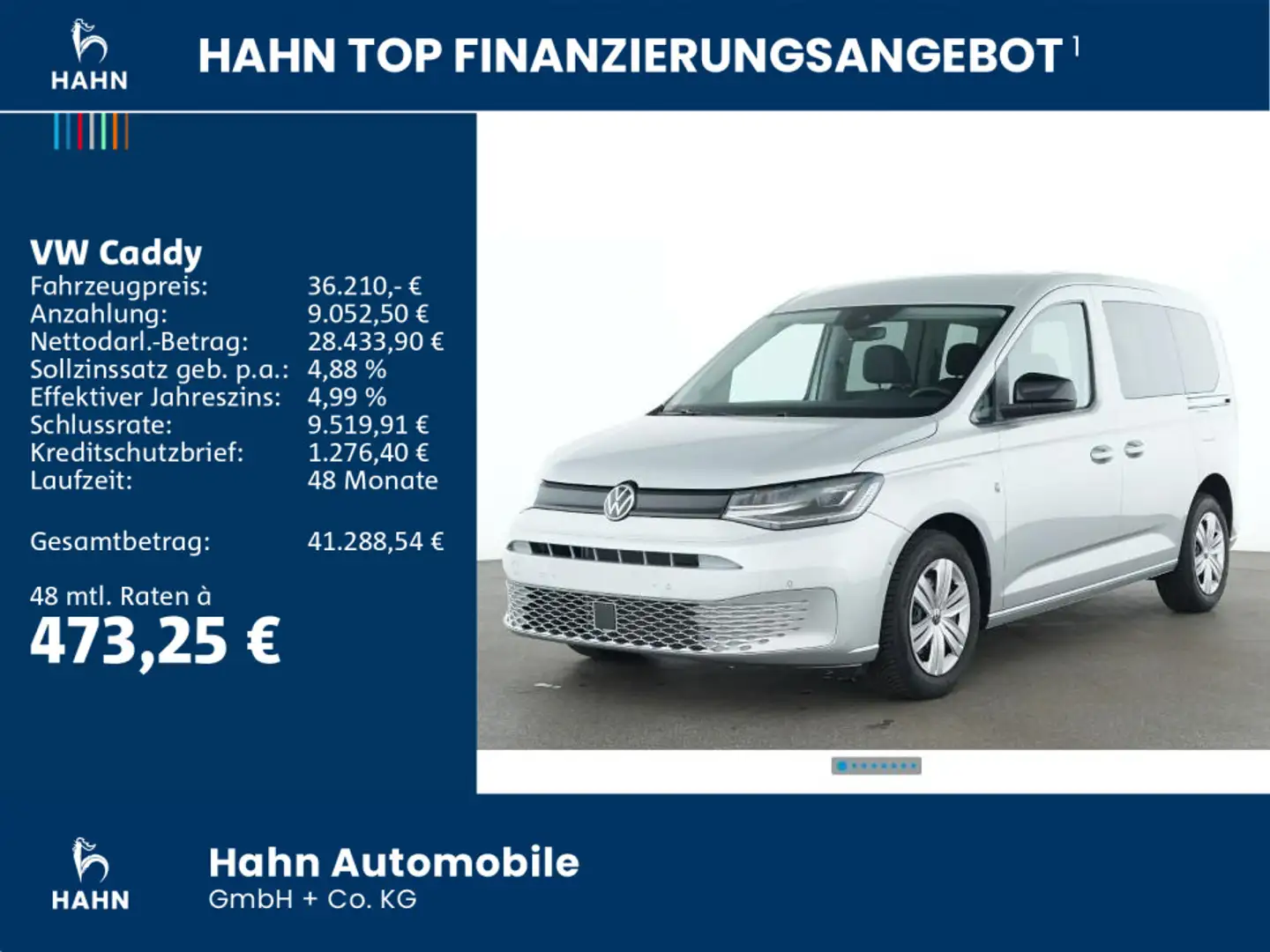 Volkswagen Caddy 2.0TDI 90KW DSG LED AHK ACC Silber - 2