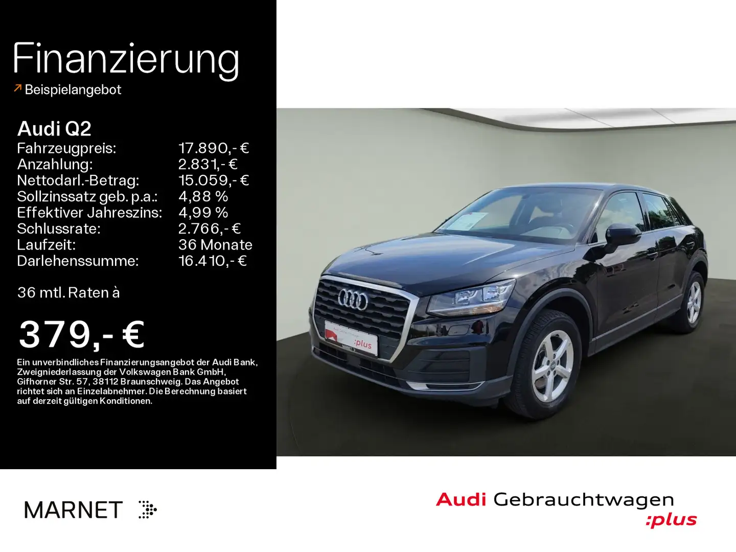 Audi Q2 1.4 TFSI cylinder on demand*Navi*Alu*PDC*Audi Schwarz - 1