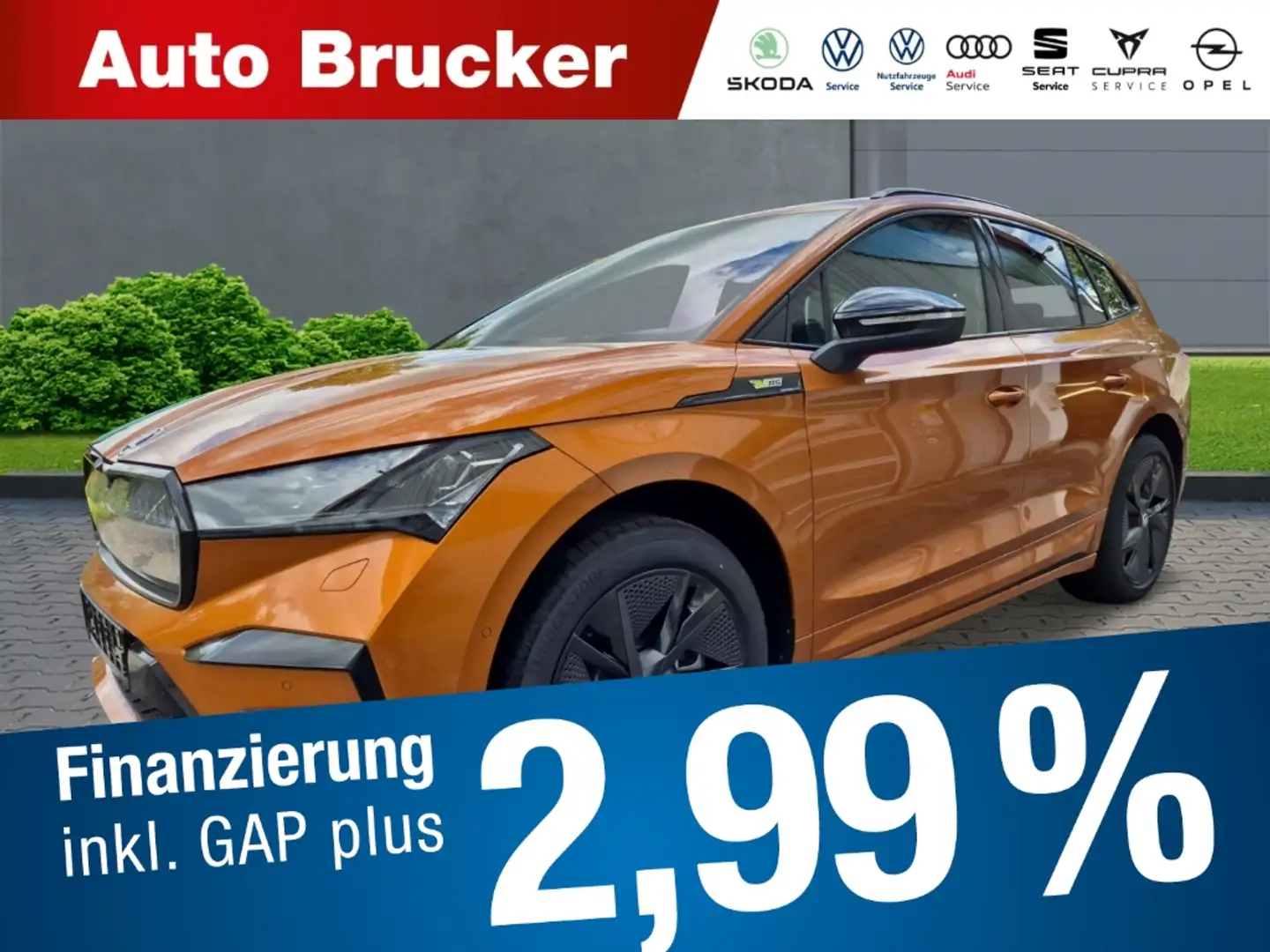 Skoda Enyaq RS Lounge Allrad+Klimaautomatik+Navi+LED+Alufelgen Portocaliu - 1