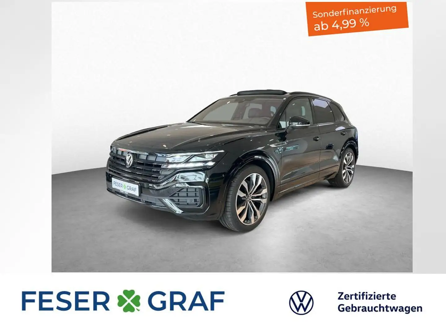 Volkswagen Touareg R-Line 3.0 TDI NAVI AHK PANO Schwarz - 1