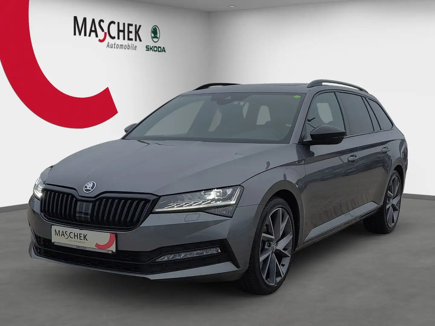 Skoda Superb Combi Sportline 2.0 TDI nur an Gewerbe AHK Navi Pa Grau - 2
