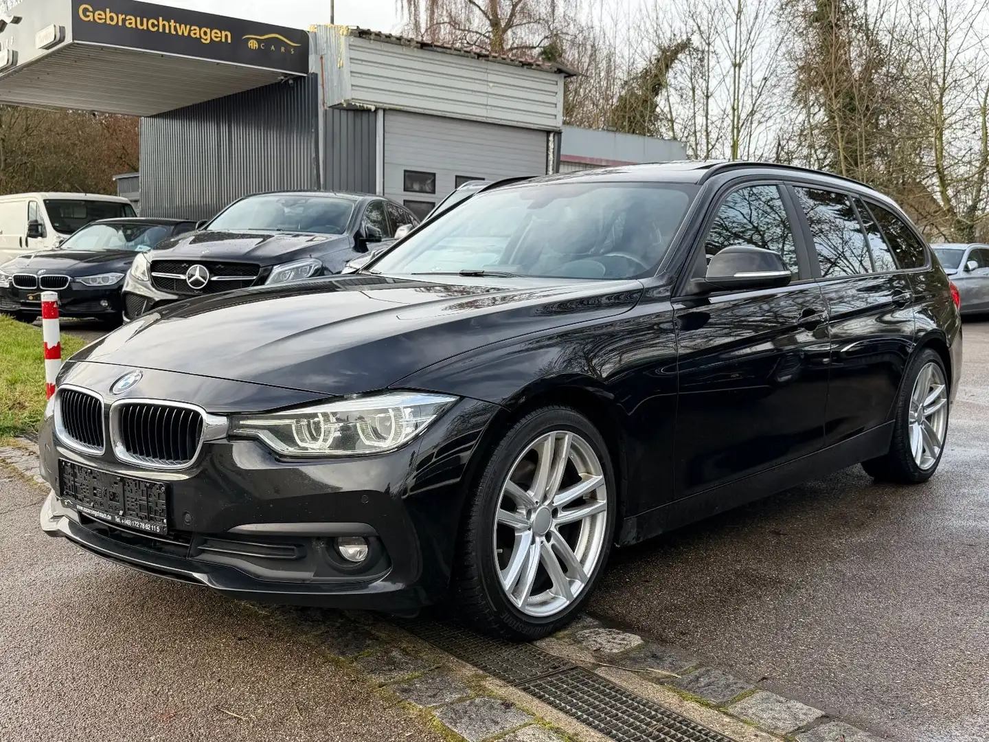 BMW 320 d Panorama Navi Tempomat 1.Hand Scheckheft Schwarz - 2