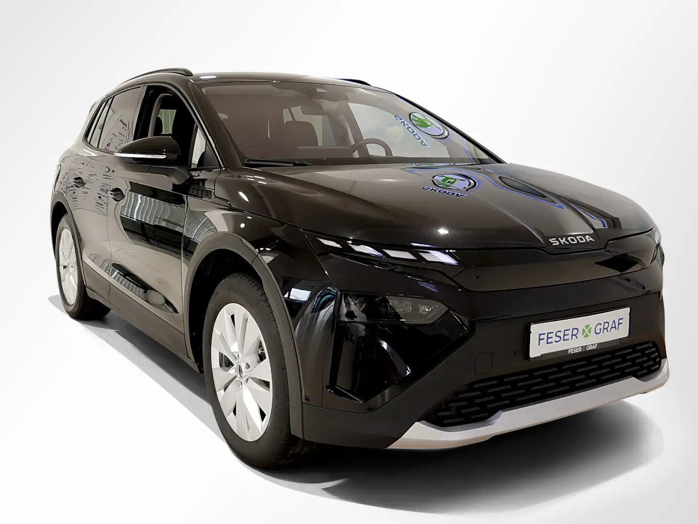 Skoda Elroq Charlie 55 kWh 125 kW ACC AHK Matrix RüKa Schwarz - 2