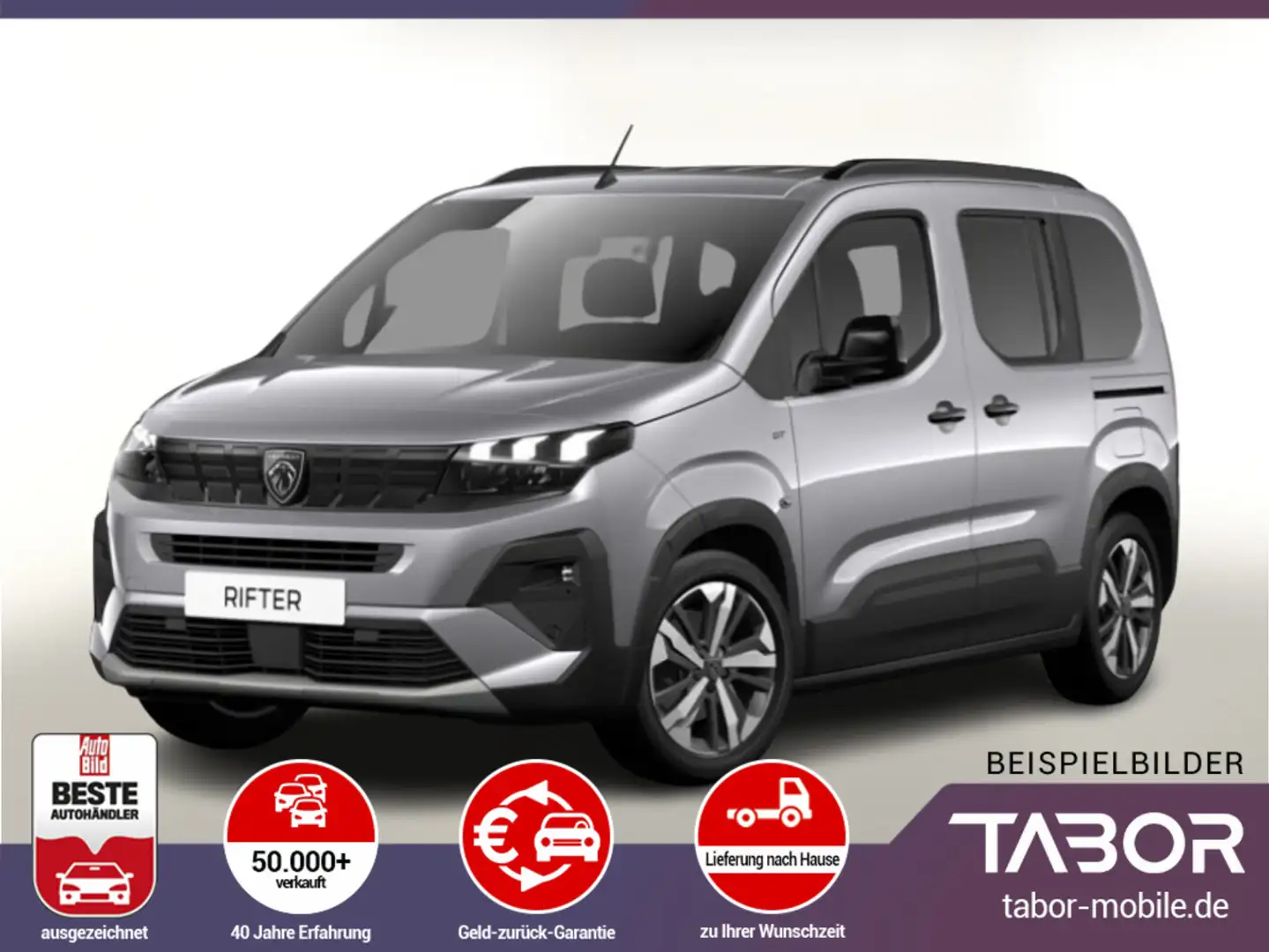 Peugeot Rifter 130 EAT8 GT Keyless Kam ACC 17Z MirrorL Gri - 1