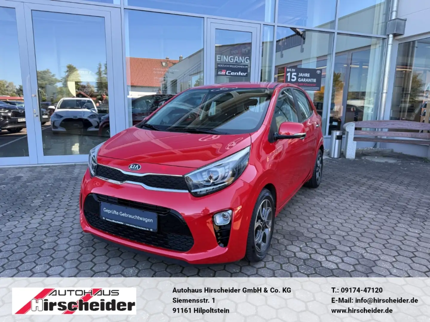 Kia Picanto Spirit 1.2 Automatik+1Hand+8-fach Rood - 1