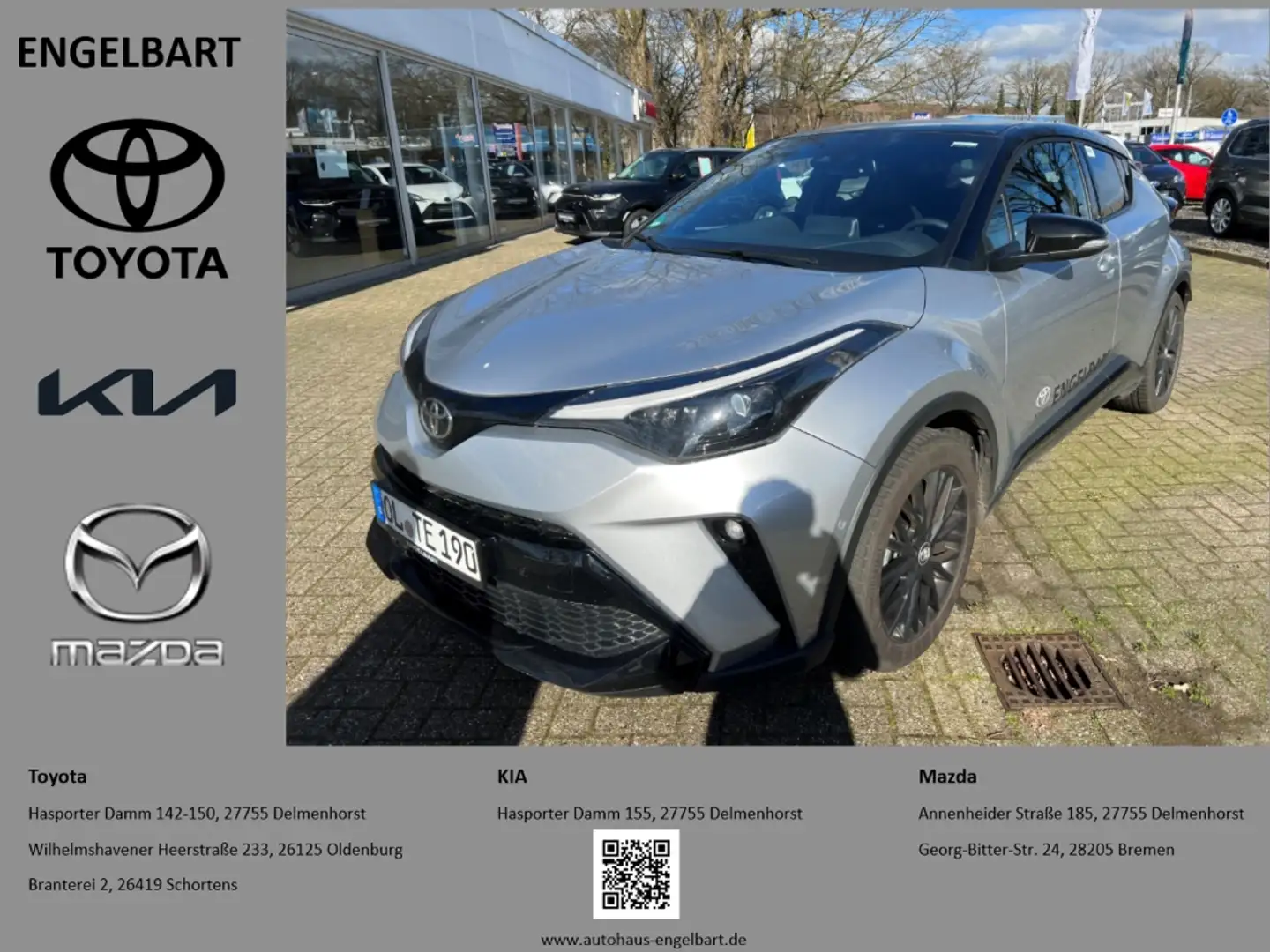 Toyota C-HR Hybrid 2.0 GR Sport JBL Kurvenlicht Navi Teilleder Silber - 1