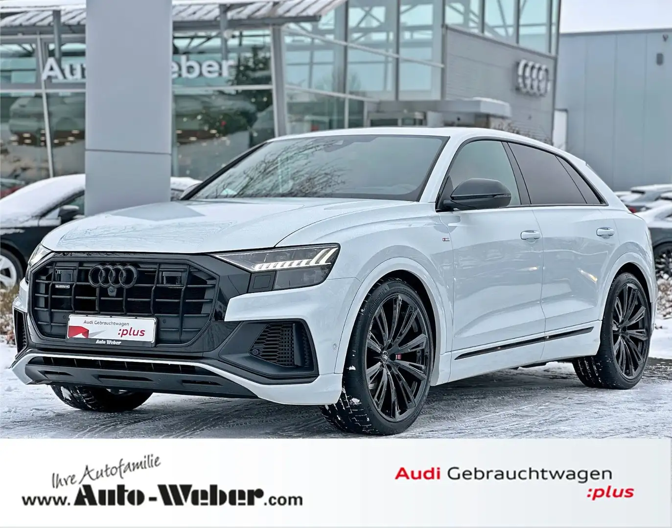 Audi Q8 55TFSI qu S LINE PANO STANDHZ AHK MATRIX B&O Weiß - 1