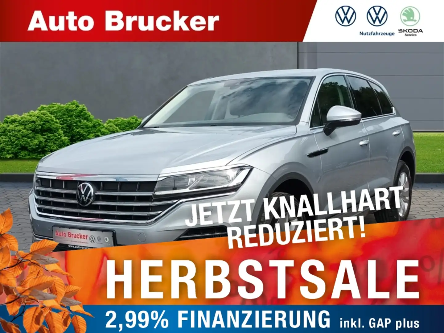 Volkswagen Touareg 4Motion 3.0 V6 TSI+Leder+Navigationssystem Silber - 1