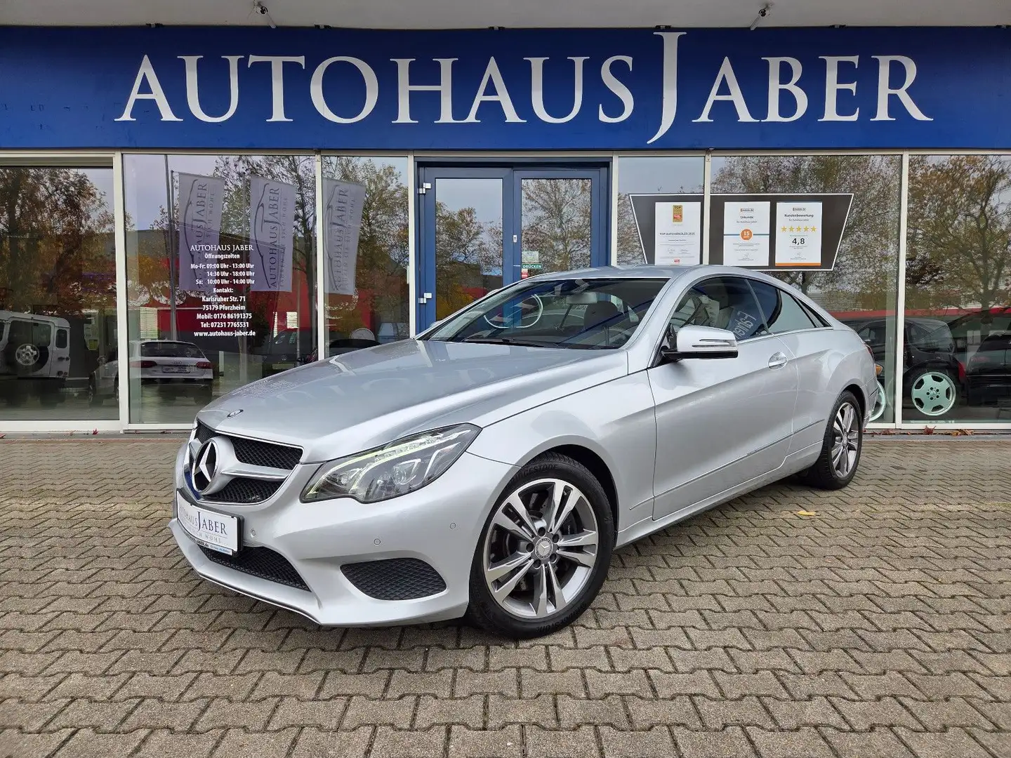 Mercedes-Benz E 400 V6 Coupe DT.FZG 2.HD LED TOTWINKEL Silber - 1