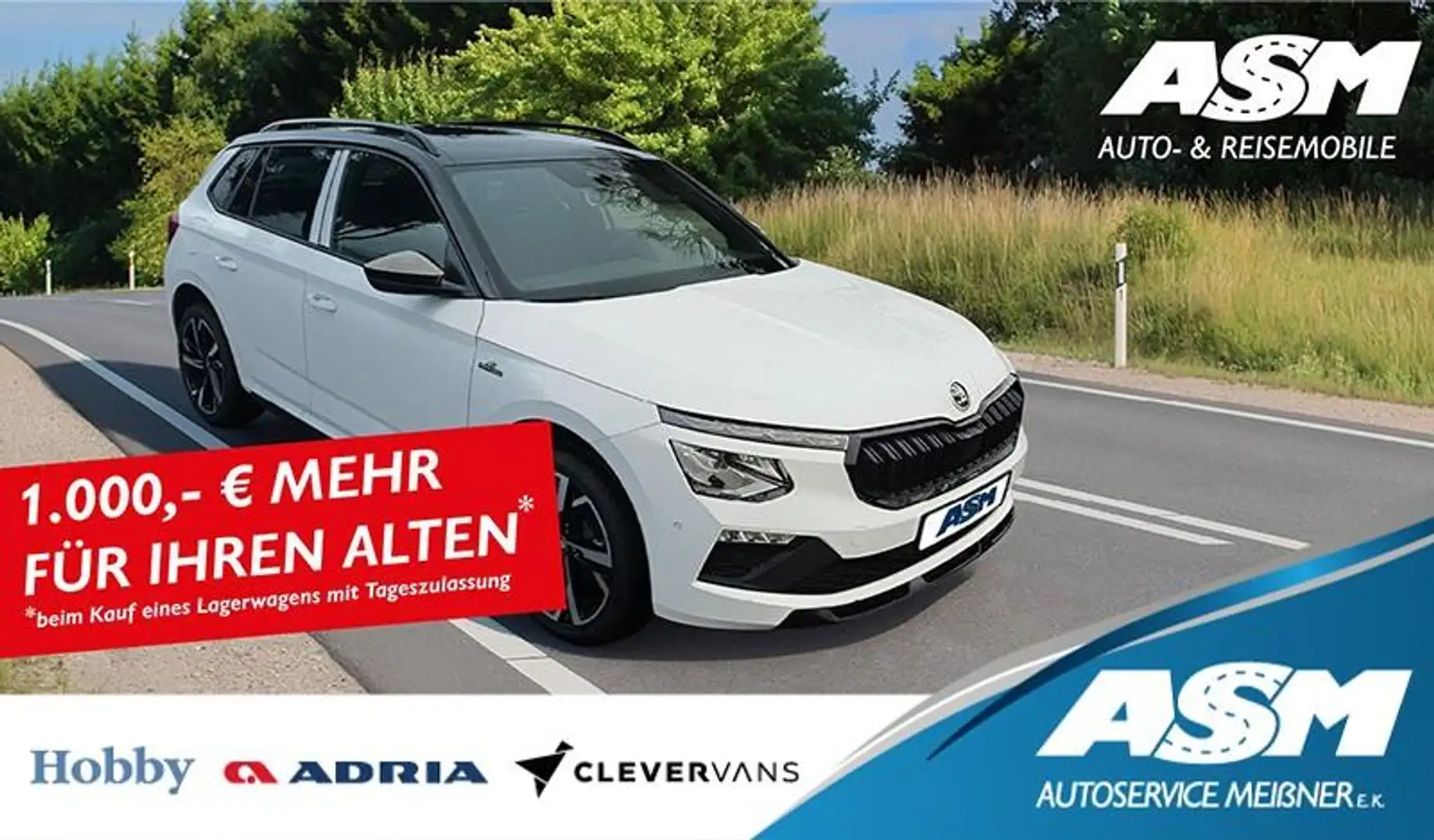 Skoda Kamiq 130 Jahre 1,5TSI DSG*AHK*ACC*LED*R-KAM*PDC Weiß - 1