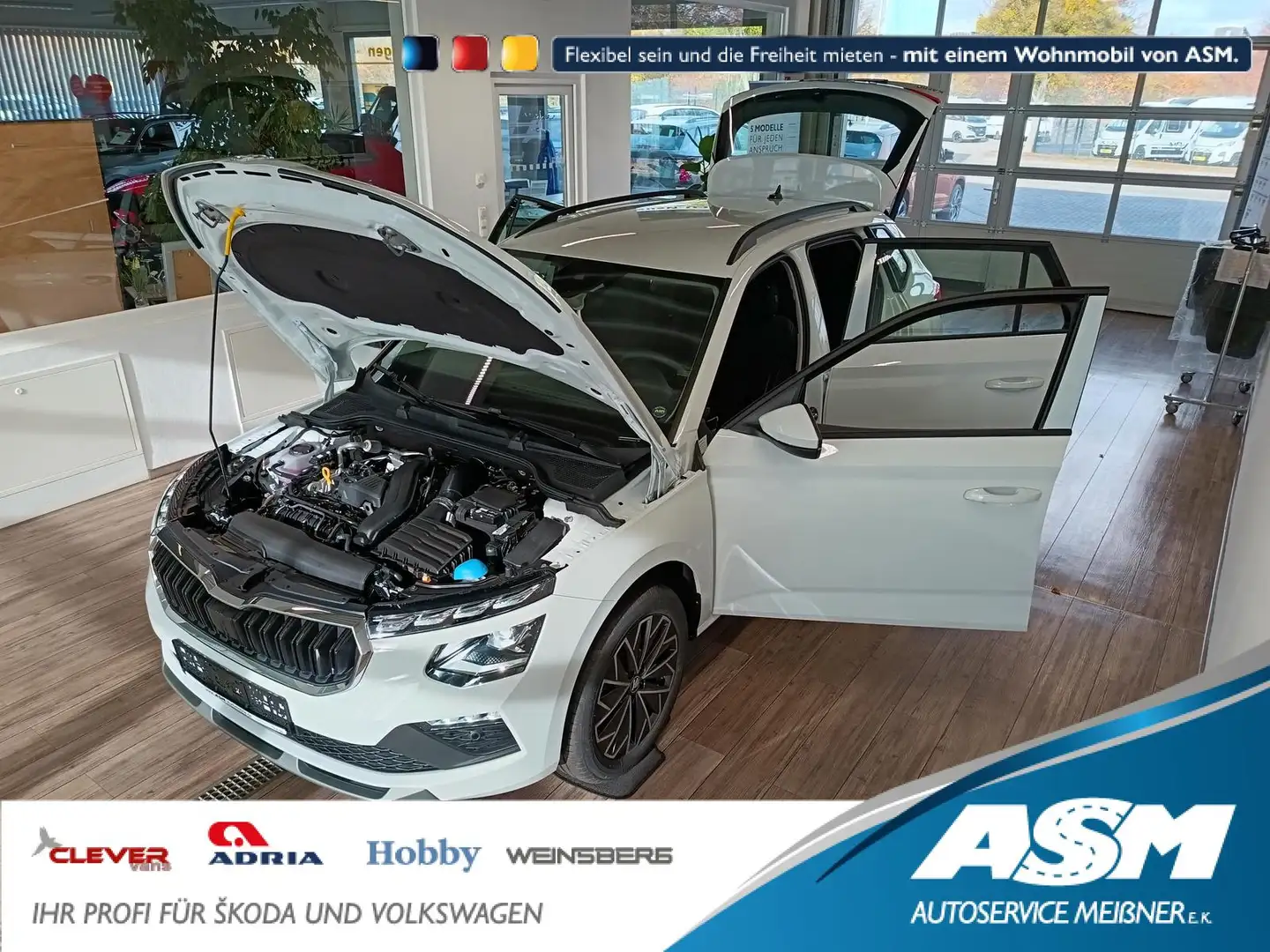 Skoda Kamiq 130 Jahre 1,5TSI DSG*AHK*ACC*LED*R-KAM*PDC Weiß - 1