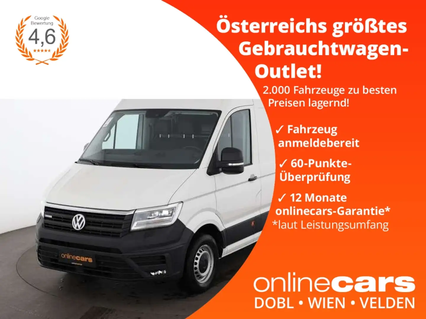 Volkswagen Crafter E 35 Kasten 36kWh Aut LED R-KAMERA NAVI Weiß - 1