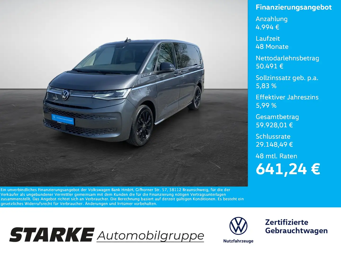 Volkswagen T7 Multivan 2.0 TDI DSG Style lang Gris - 1