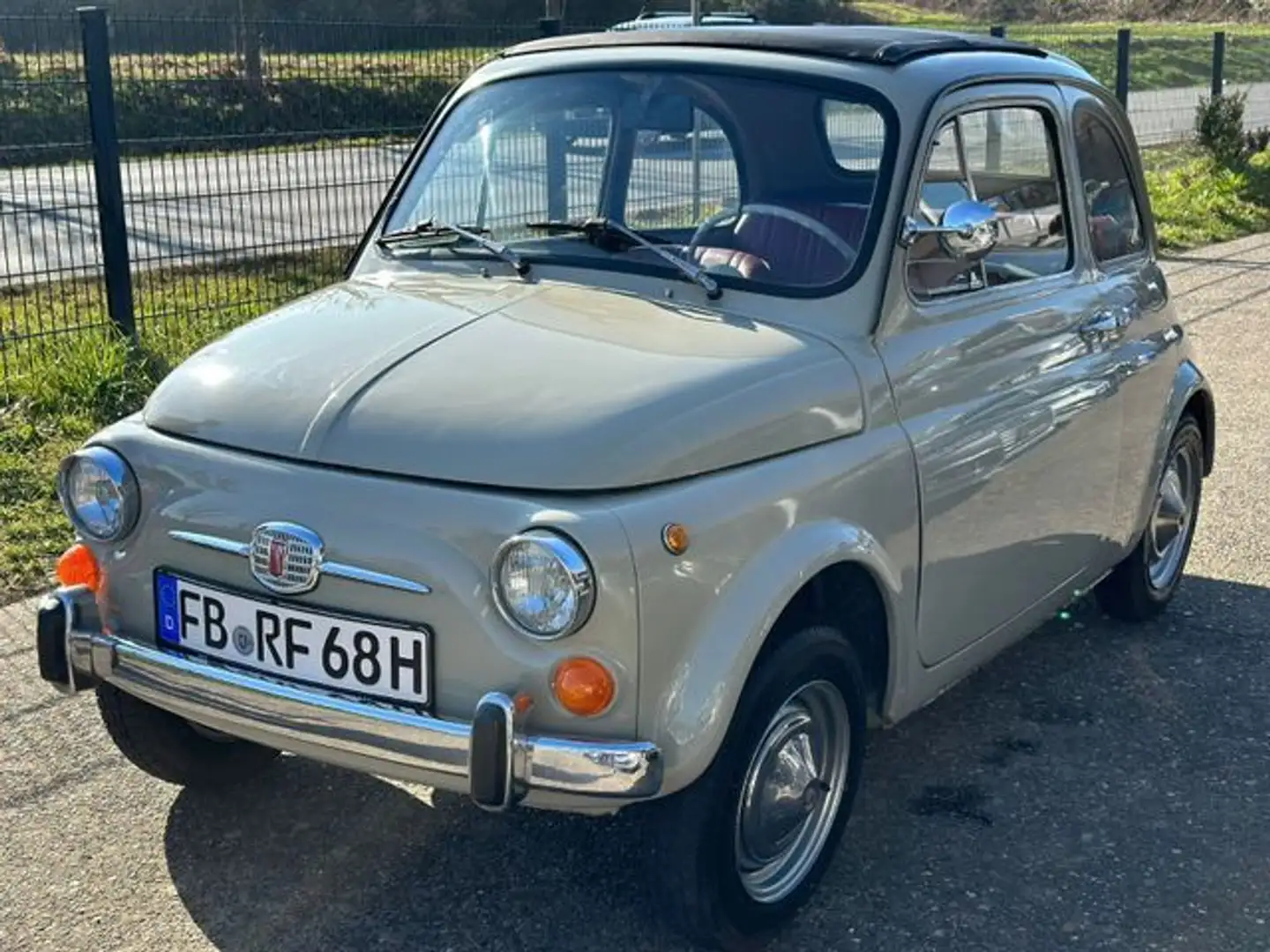 Fiat 500 RUNDTACHO TOP * H-ZULASSUNG * FALTDACH * Béžová - 1