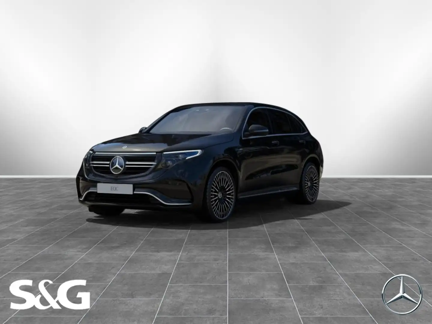 Mercedes-Benz EQC 400 4M AMG 360°+M-LED+AHK+HUD Schwarz - 1