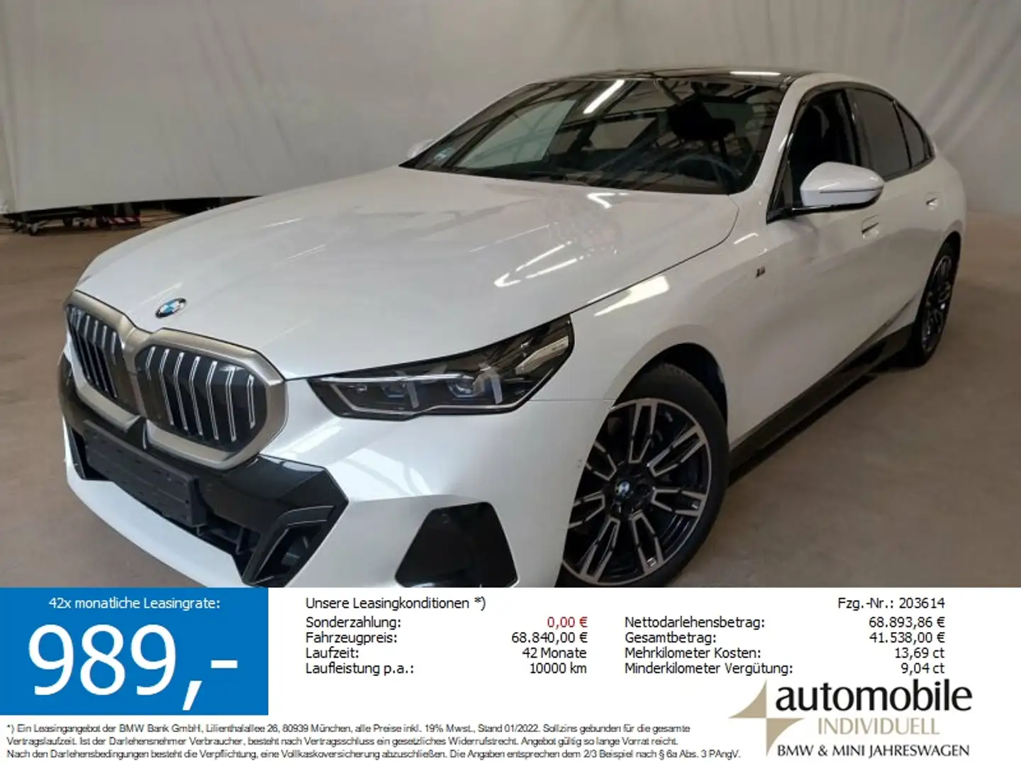 BMW 540 d xDr. M Sportpaket Standh ACC B&W Widescreen Alb - 1