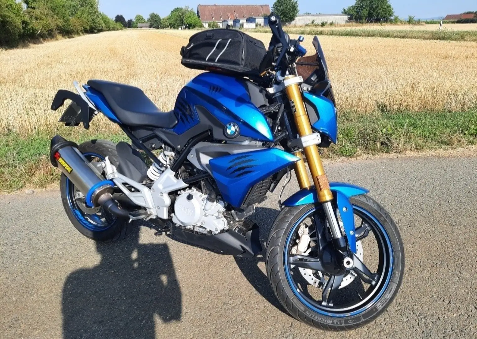 BMW G 310 R Alarm Akrapovic Scheibe Griffe Ganganzeige Albastru - 1