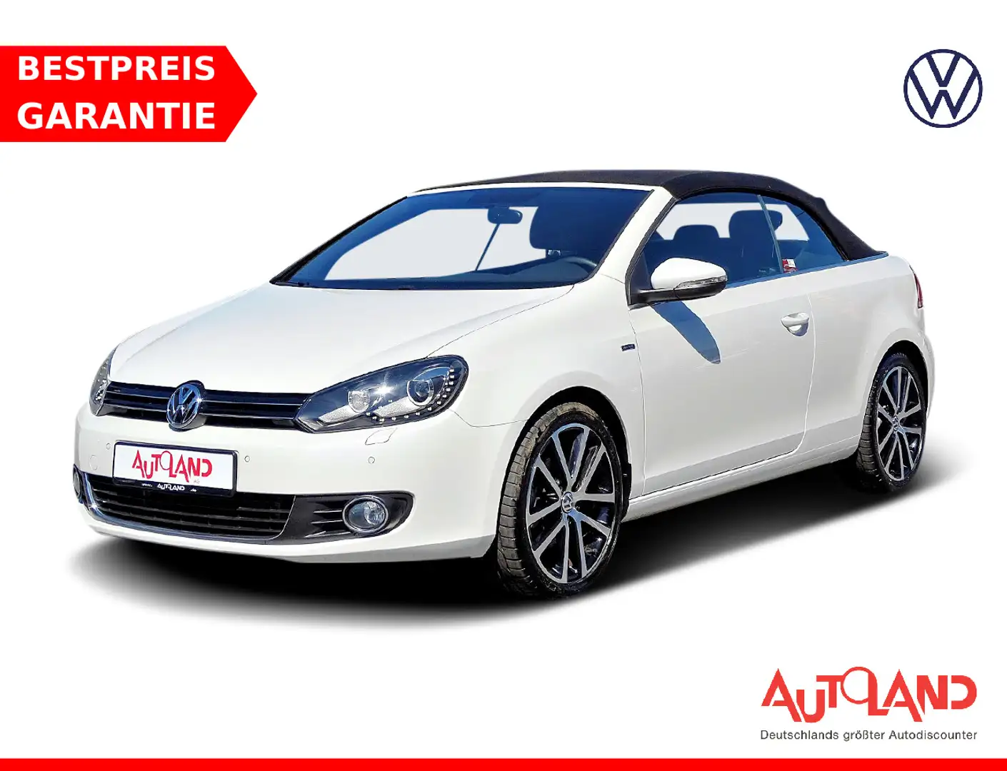 Volkswagen Golf VI Cabriolet 1.2 Lounge Bi-Xenon Navi PDC Tem Blanc - 1