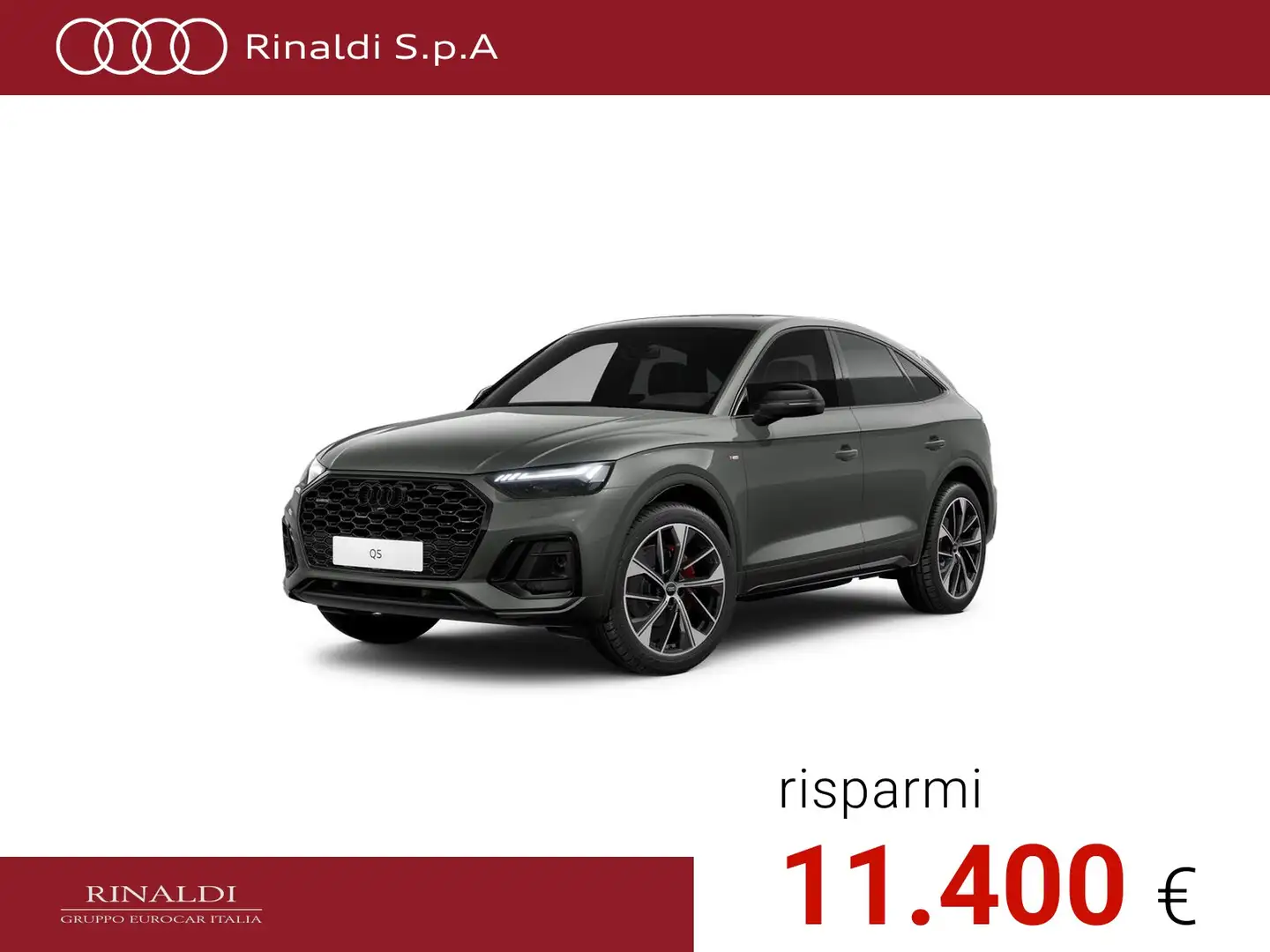Audi Q5 sportback 40 2.0 tdi mhev 12v s line plus quattro Grigio - 1