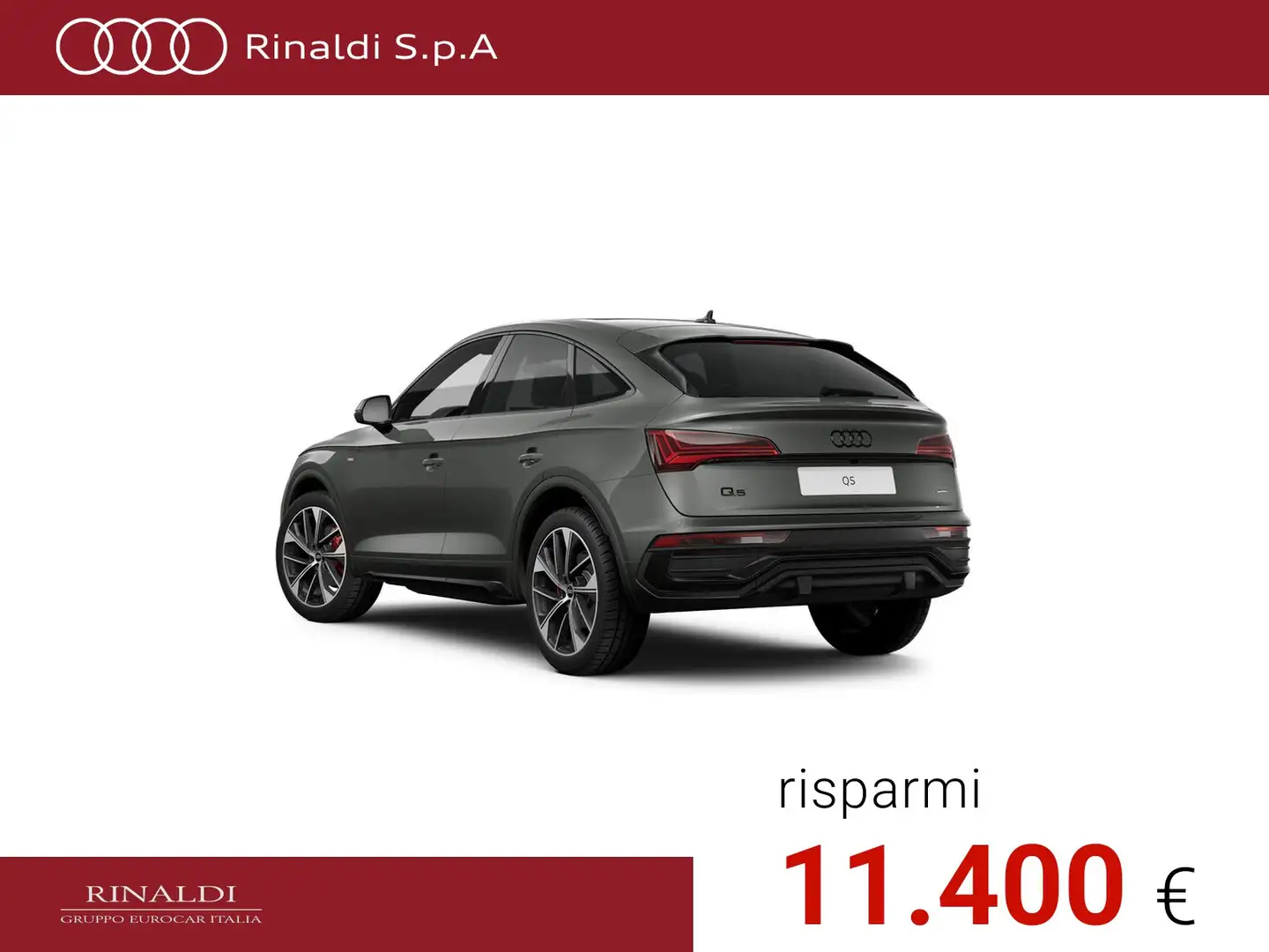 Audi Q5 sportback 40 2.0 tdi mhev 12v s line plus quattro Grigio - 2