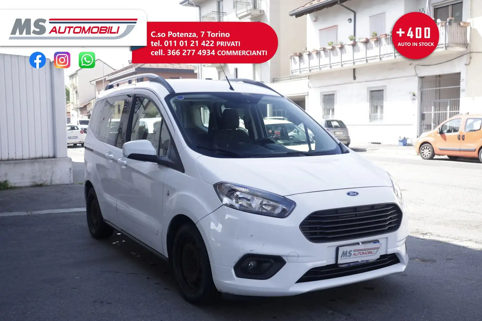 Ford Tourneo Courier Ford Tourneo Courier 1.0 EcoBoost 100 CV Sport Un White - 1