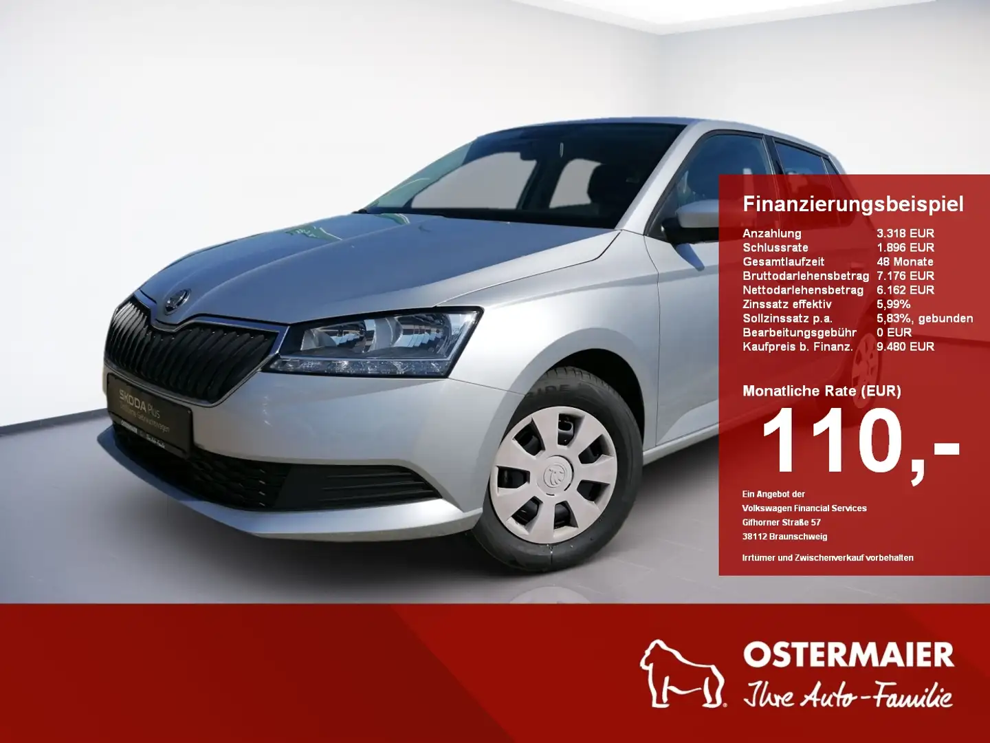Skoda Fabia Active 1.0MPI SHZG.KLIMA.el-FH.BremsA.2.HD.EU6.ISO Zilver - 1