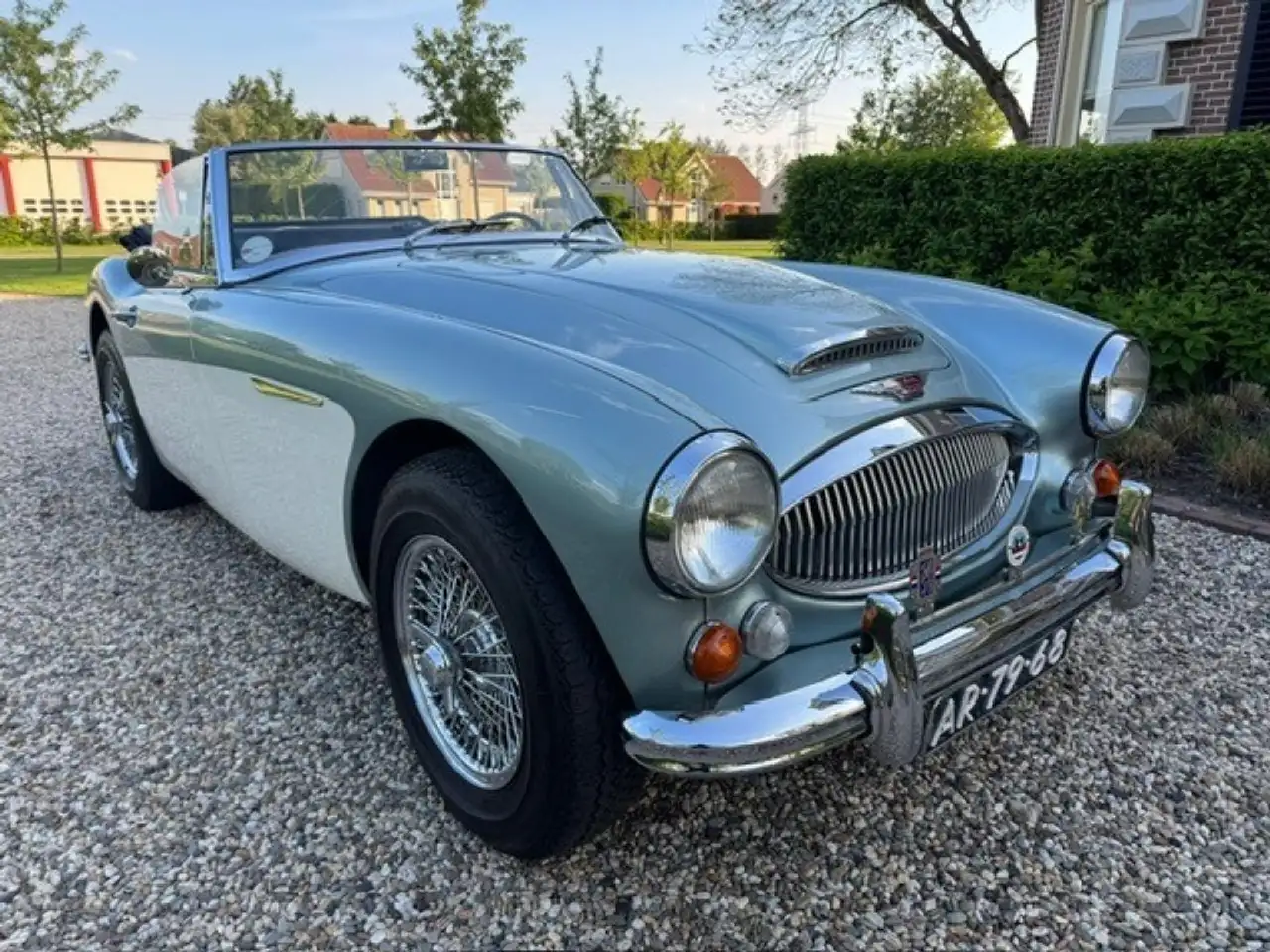 Austin-Healey 3000 MK3 Ice Blue Old English White, foto 1