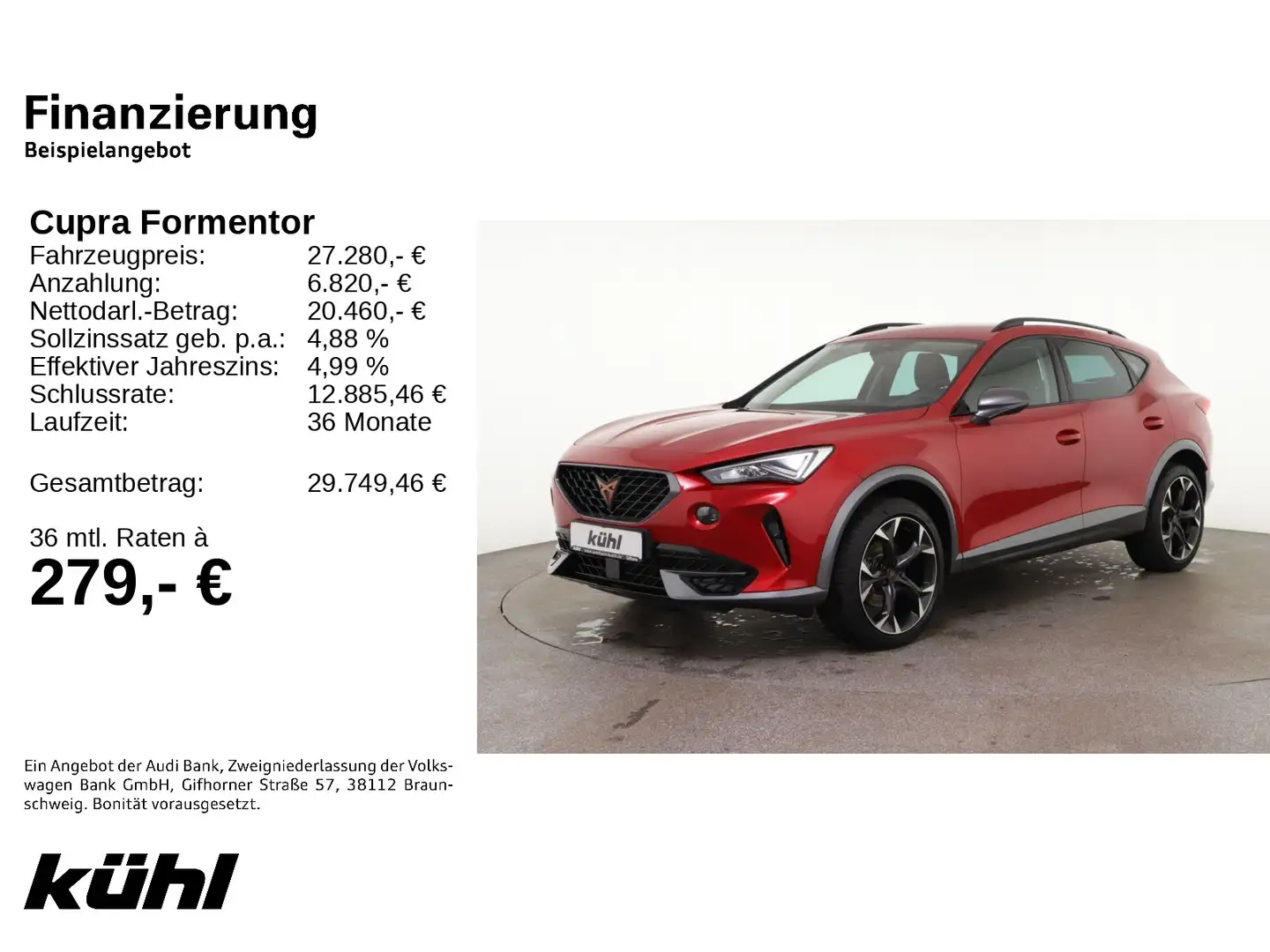 CUPRA Formentor 2.0 TDI DSG 4Drive LED/ACC/Navi/AHK Rouge - 2
