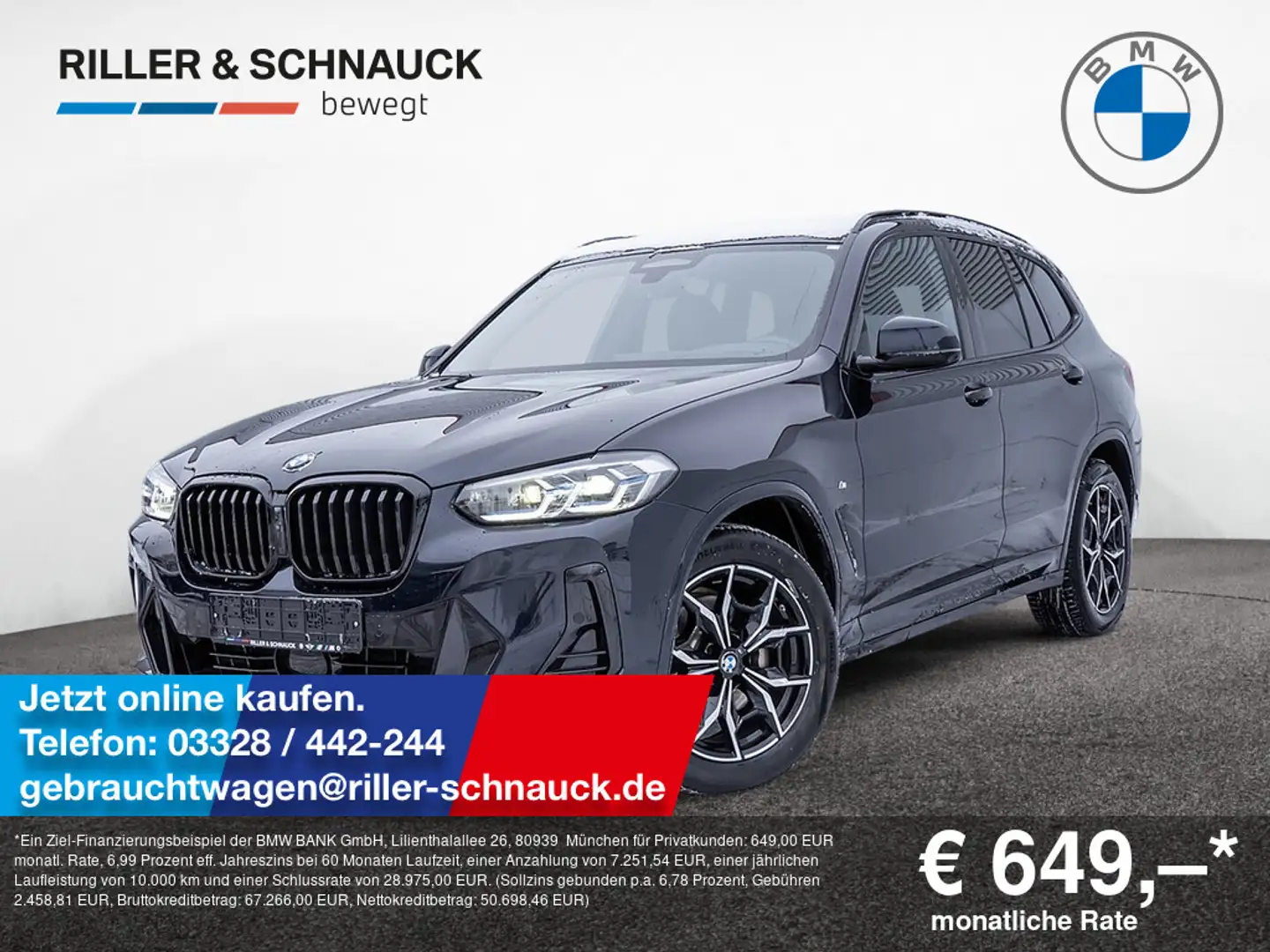 BMW X3 xDrive 30i M-Sport 360°+LASER+STANDHZ+AHK+ Schwarz - 1