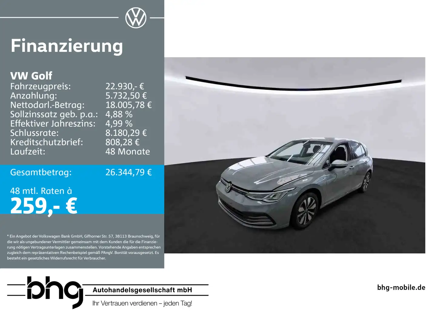 Volkswagen Golf 1.5 TSI OPF Life Grau - 1