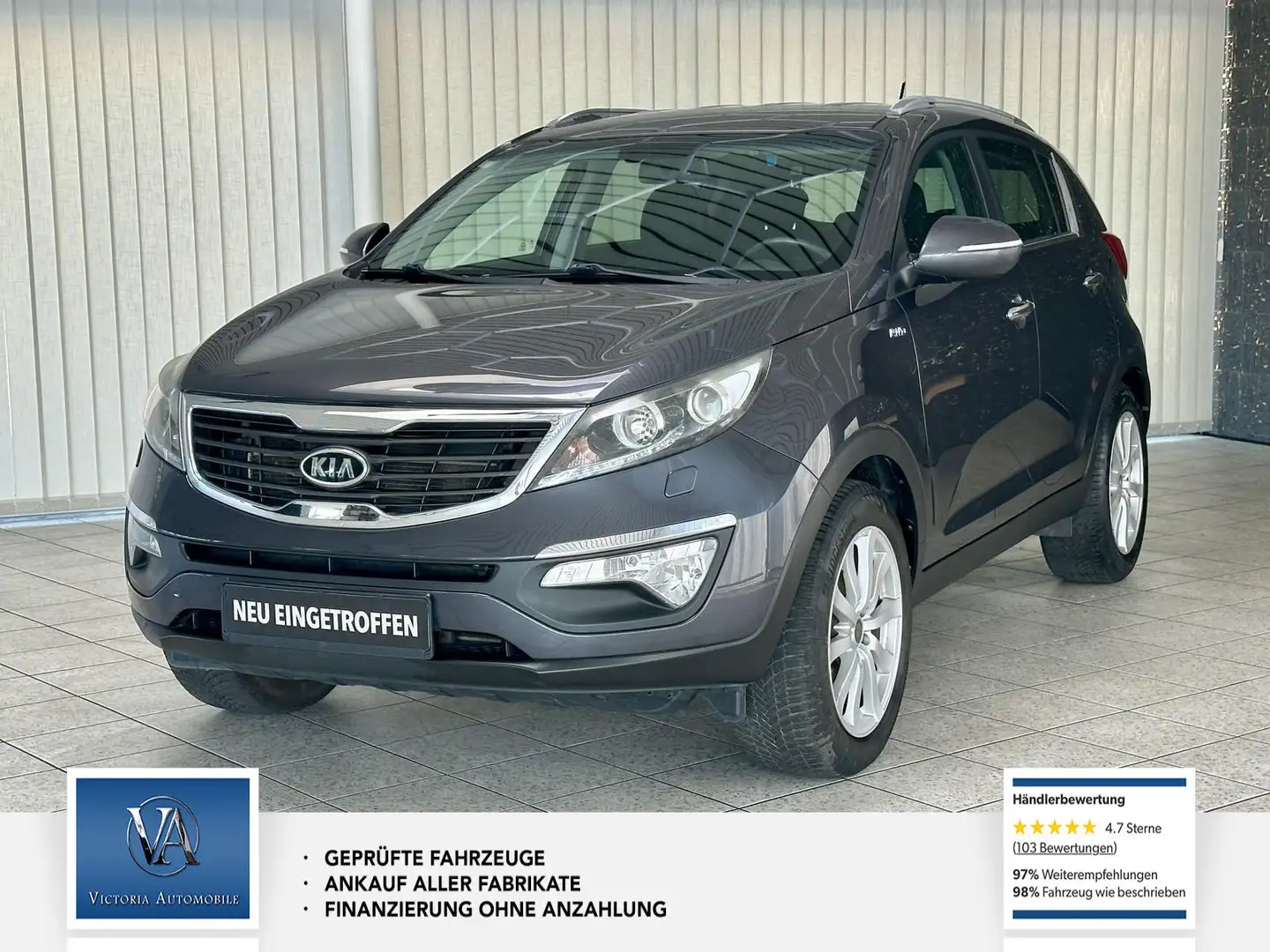 Kia Sportage Spirit 4WD 1 Hand, Scheckheft. Service neu, TÜV ne Grau - 1
